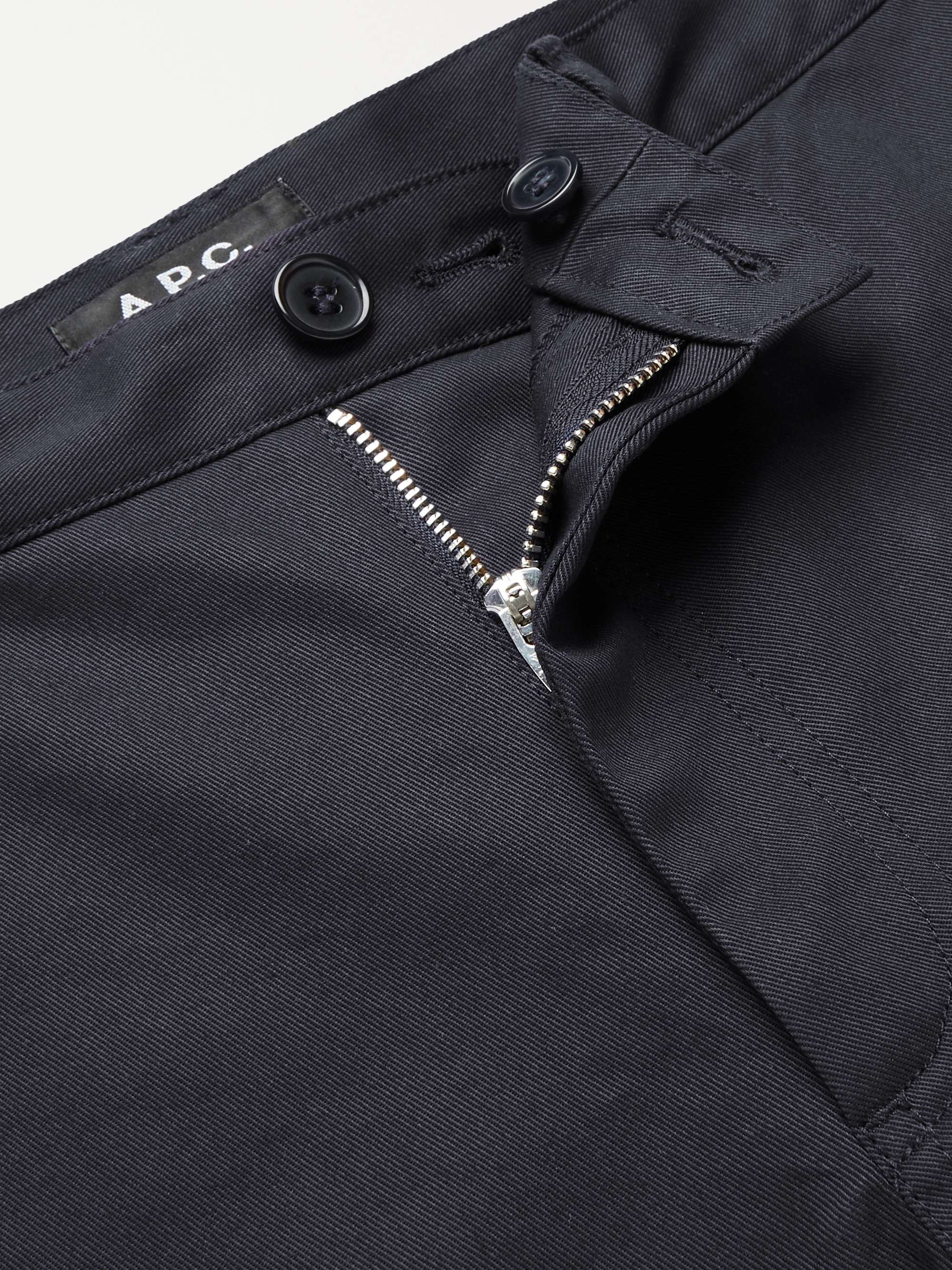 A.P.C. Navy Classic Cotton-Gabardine Chinos
