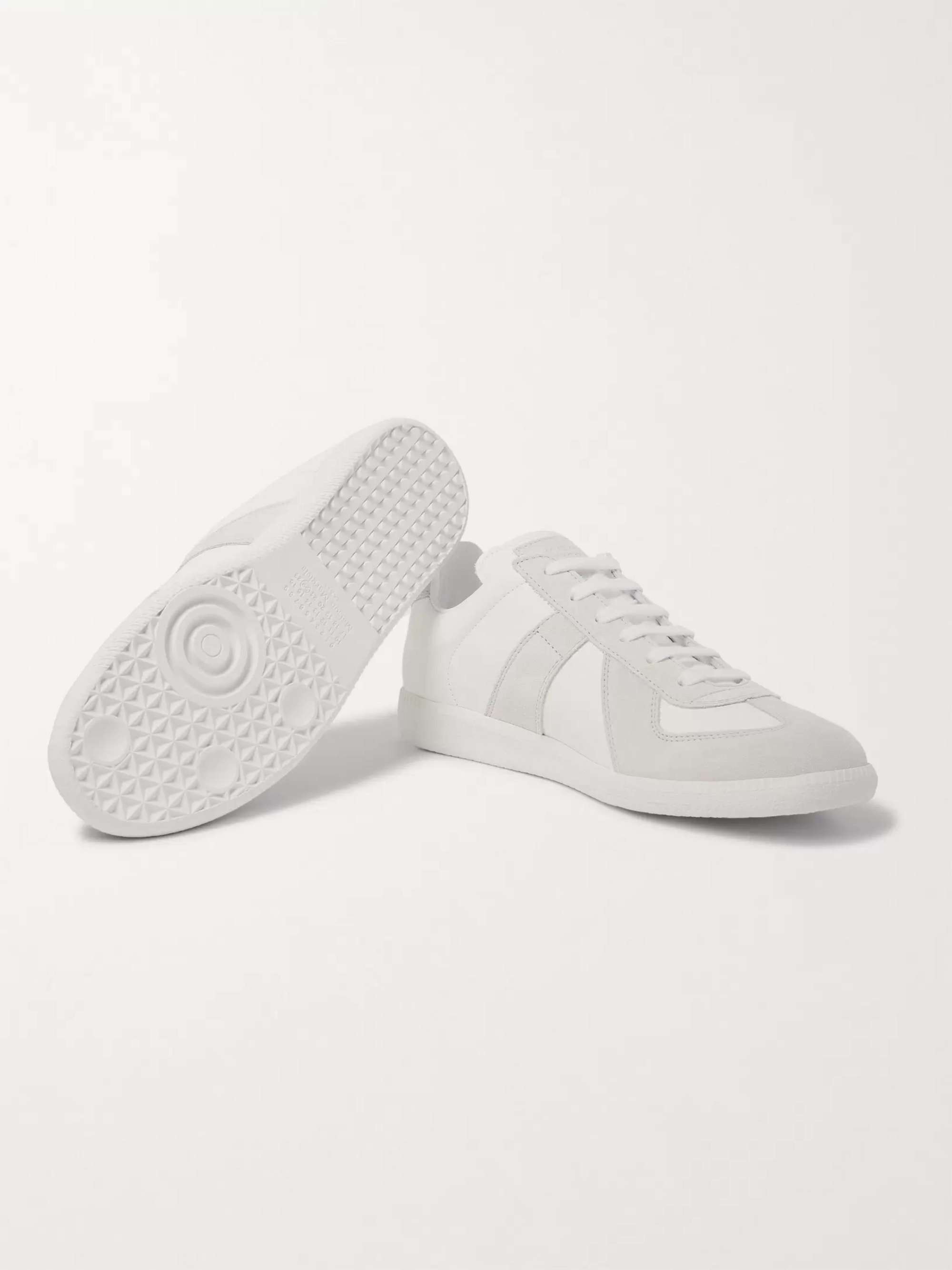 MAISON MARGIELA Replica Leather and Suede Sneakers