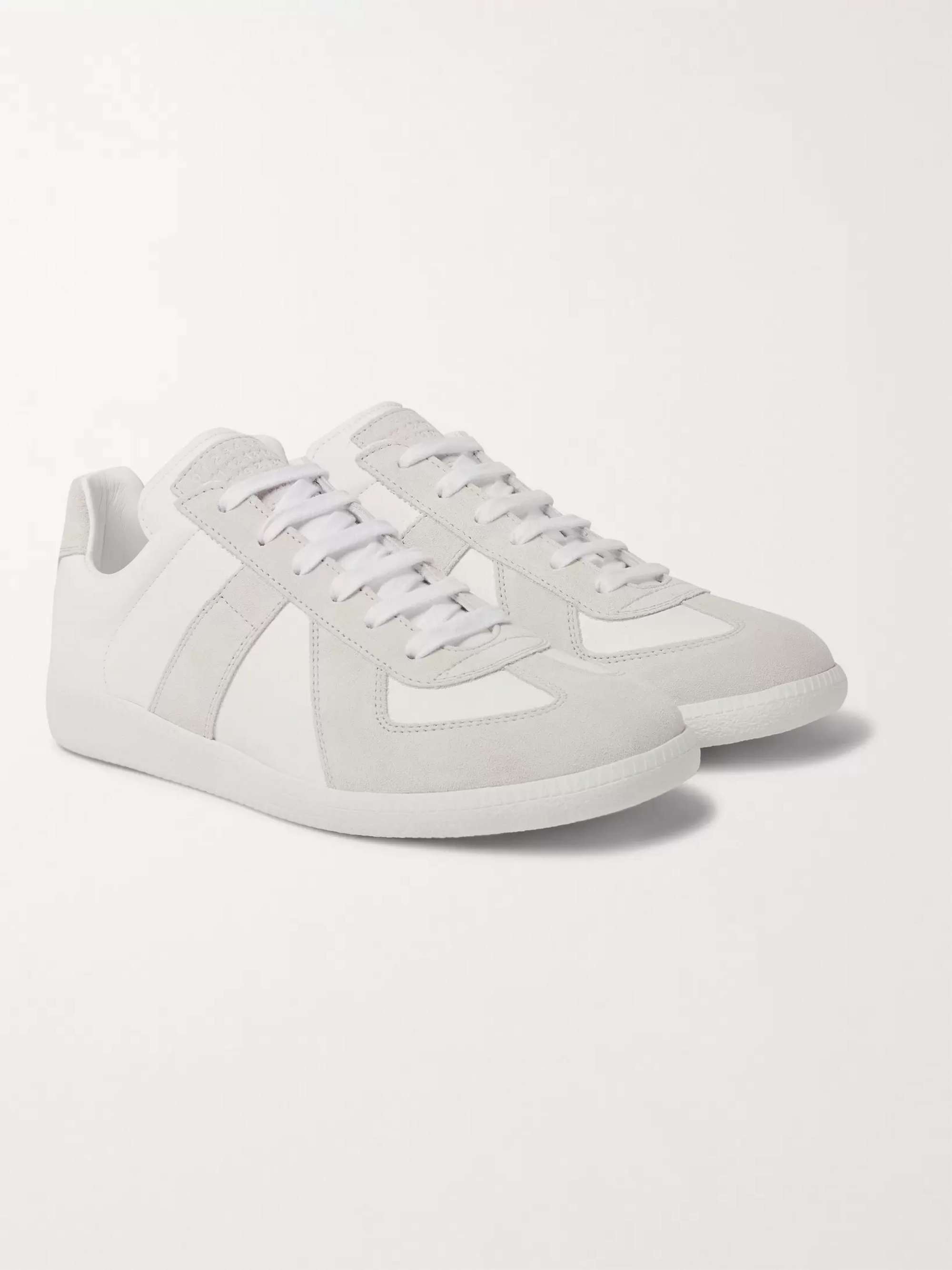 MAISON MARGIELA Replica Leather and Suede Sneakers