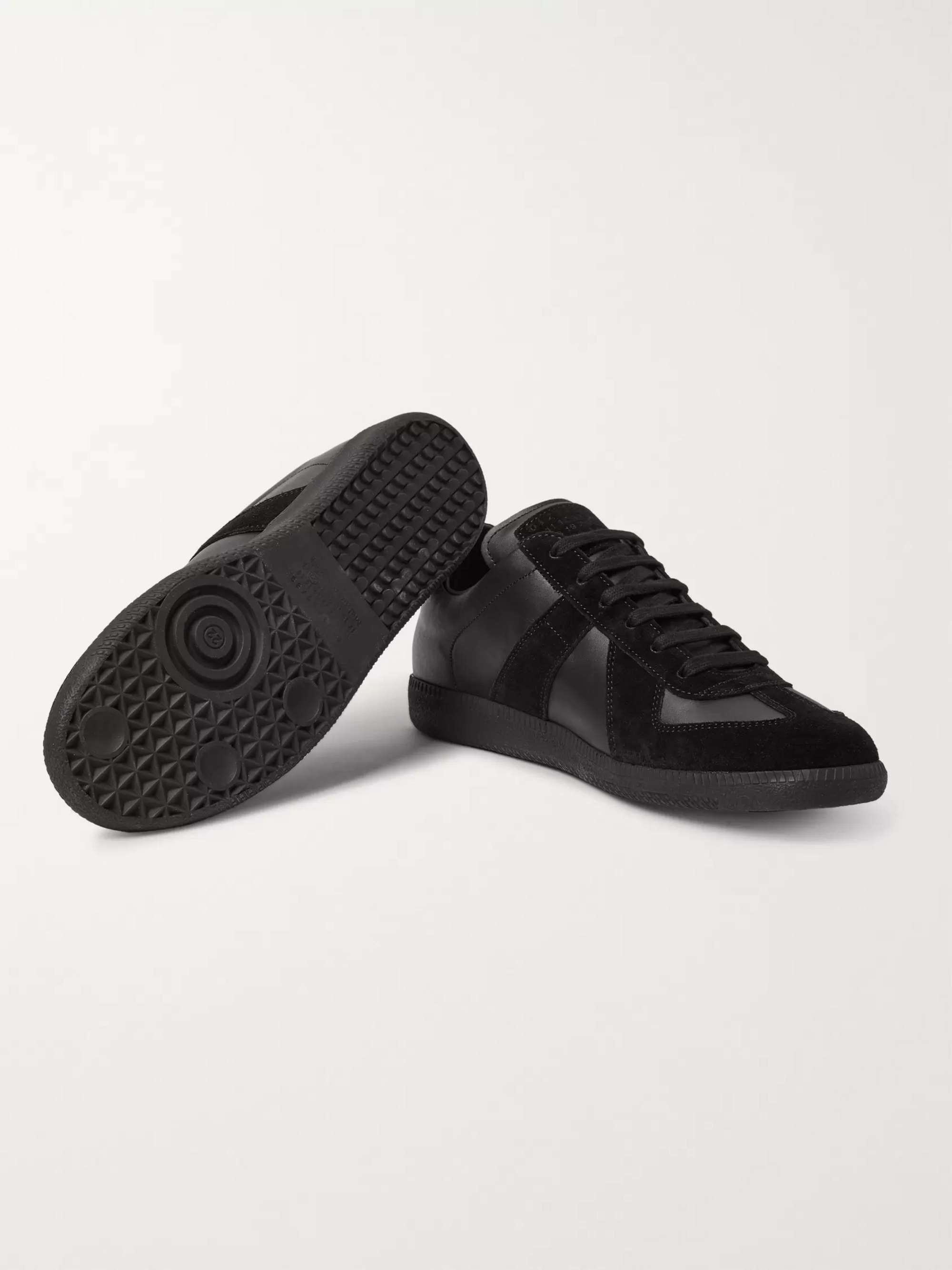 MAISON MARGIELA Replica Leather and Suede Sneakers
