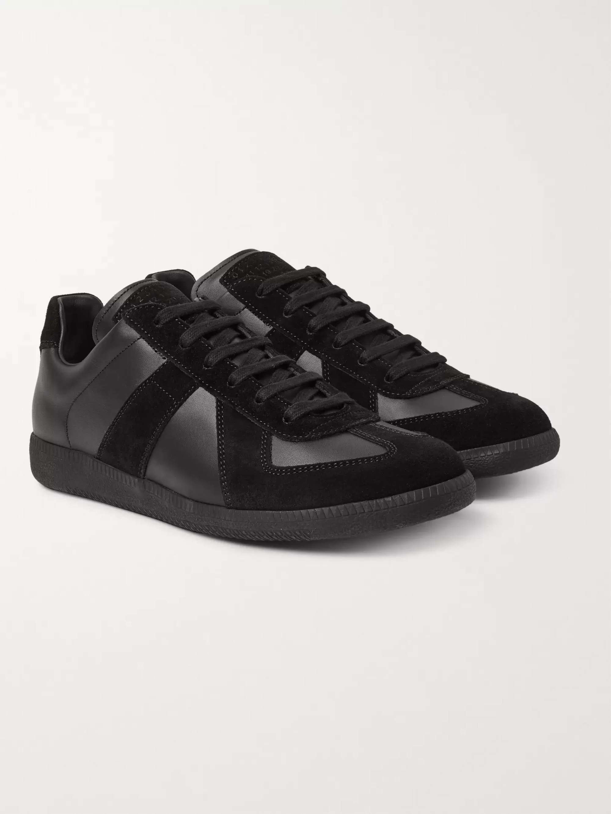MAISON MARGIELA Replica Leather and Suede Sneakers