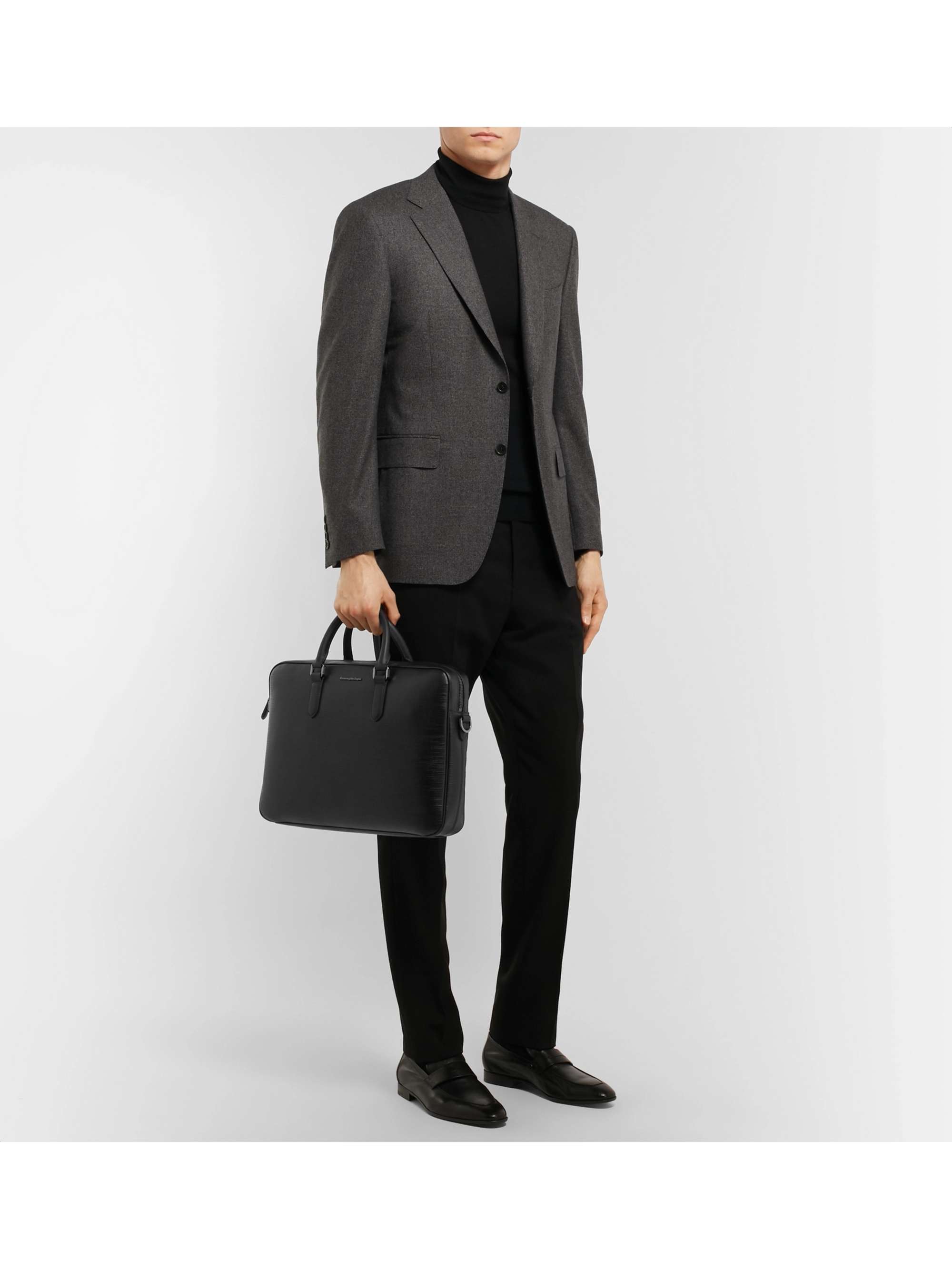 ZEGNA TexturedLeather Briefcase for Men MR PORTER