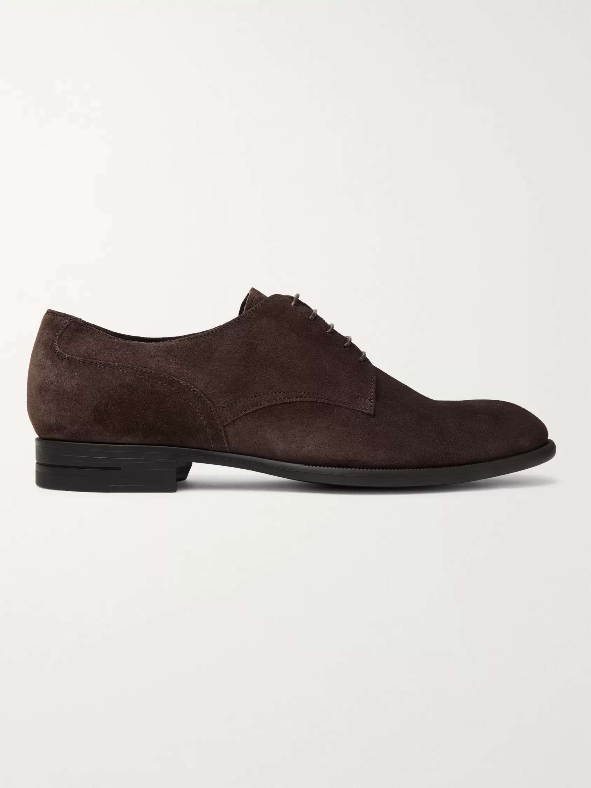 ZEGNA Rivoli Flex Suede Derby Shoes