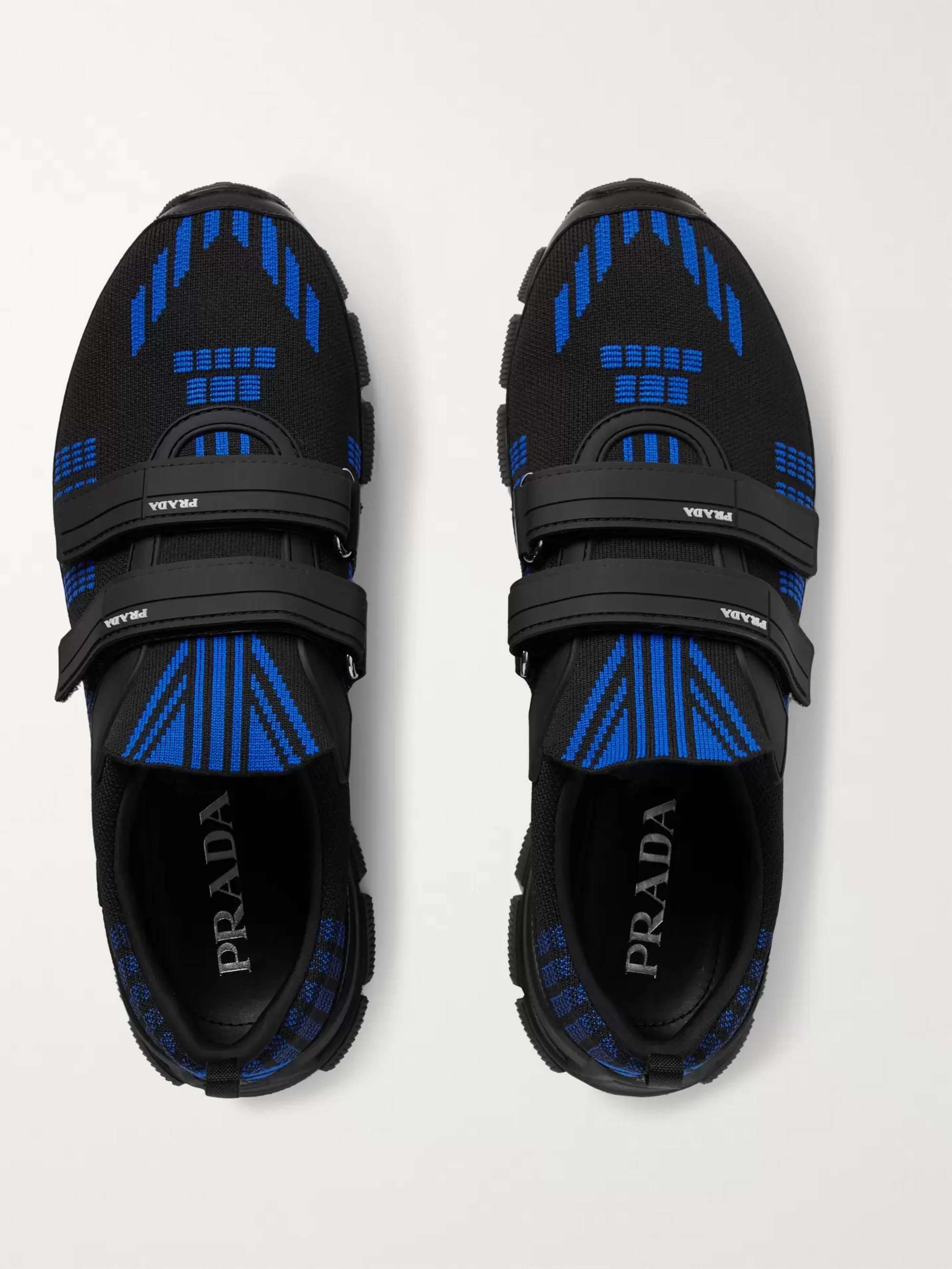 PRADA Trail Rubber-Trimmed Mesh Sneakers
