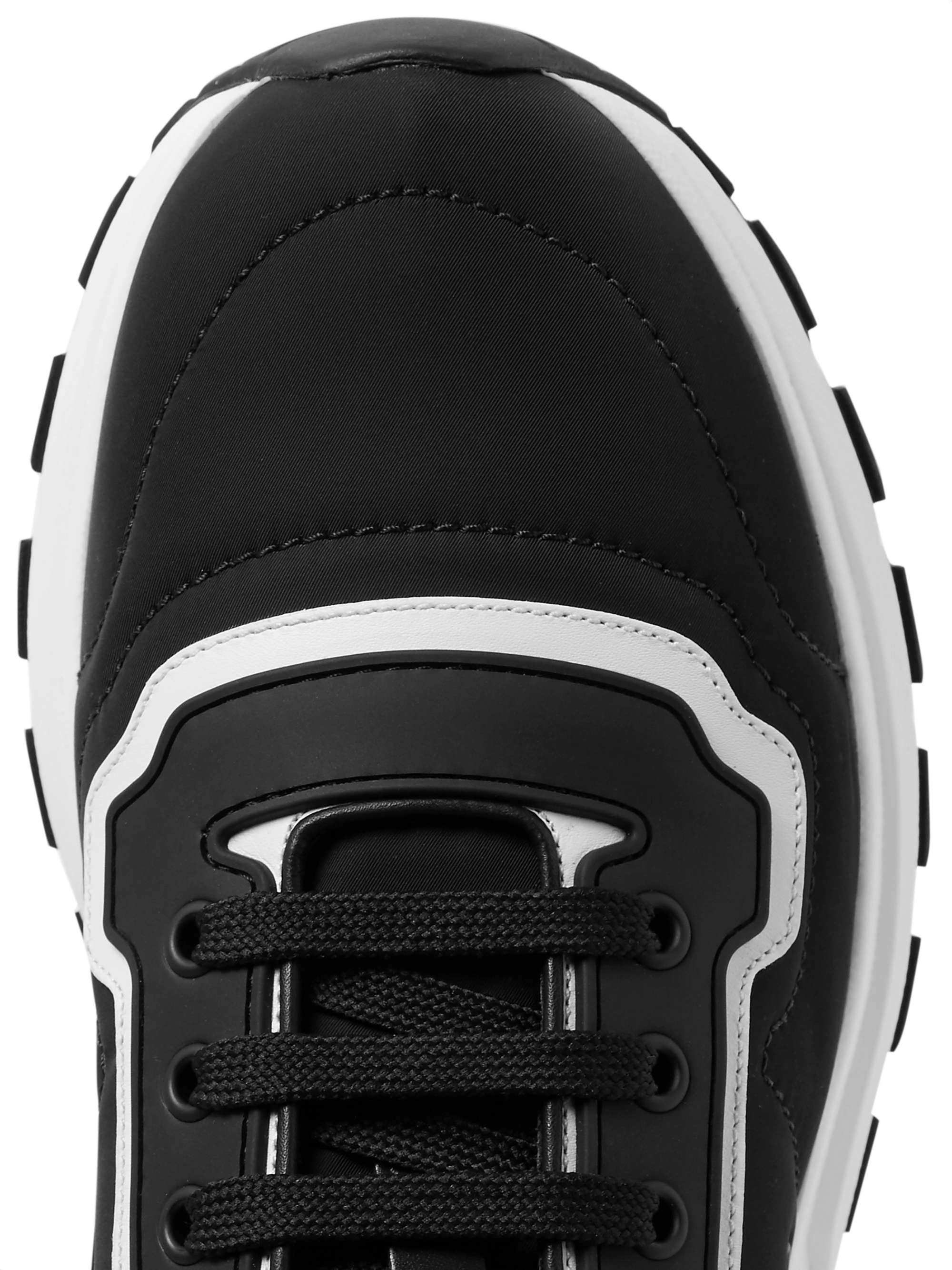 PRADA Match Race Rubber and Leather-Trimmed Nylon Sneakers