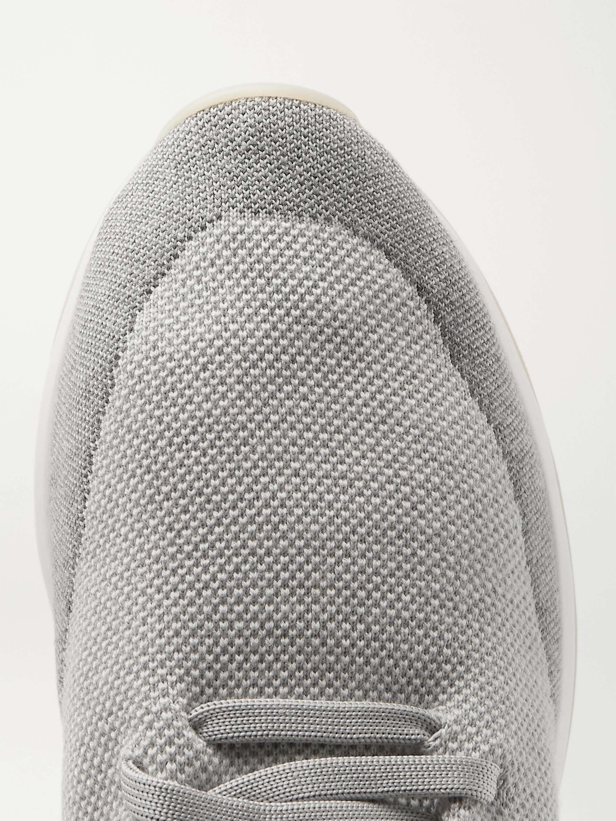 LORO PIANA 360 Flexy Walk Leather-Trimmed Knitted Wish Wool Sneakers