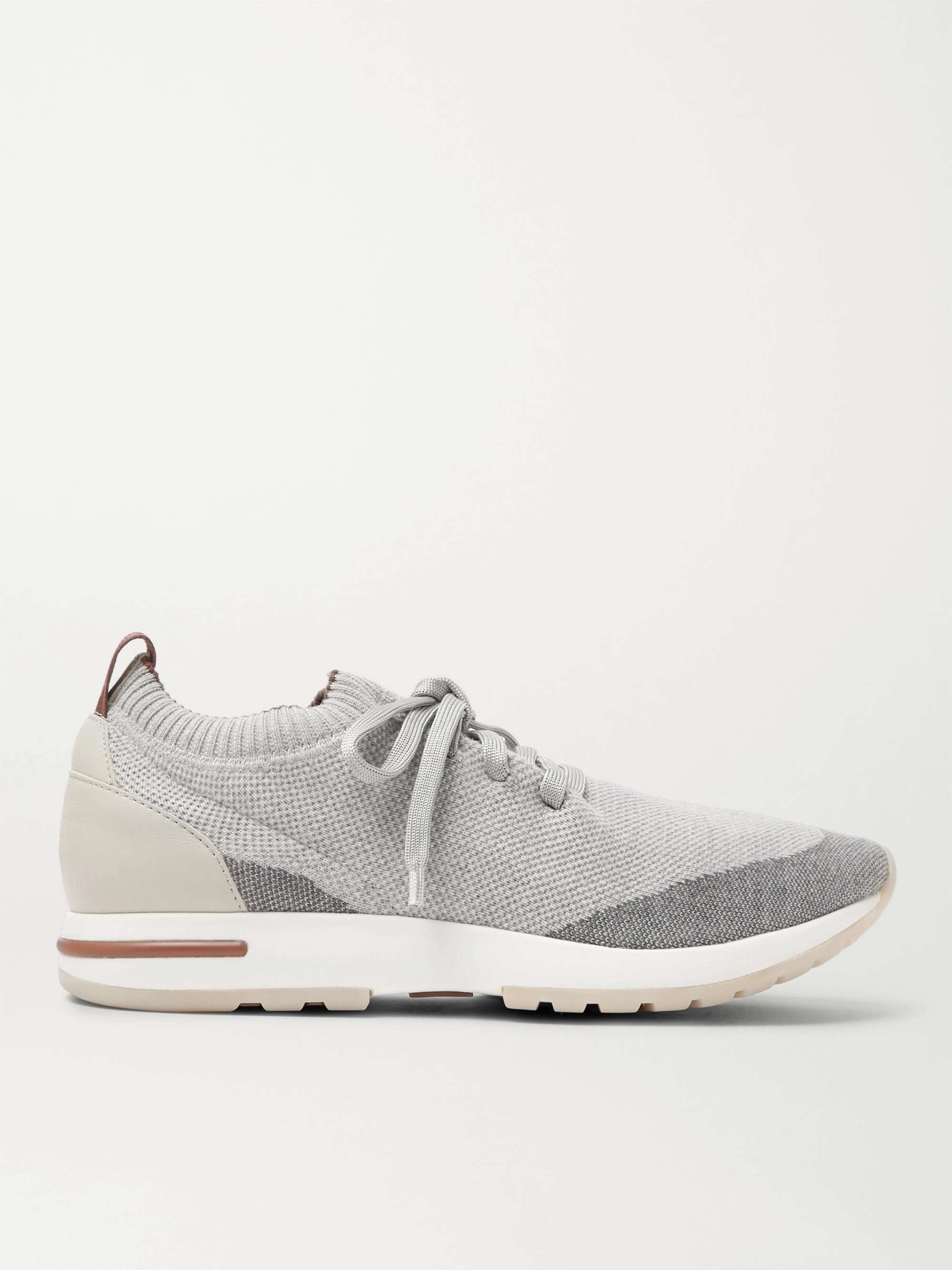 LORO PIANA Flexy Lady wool, leather and suede sneakers