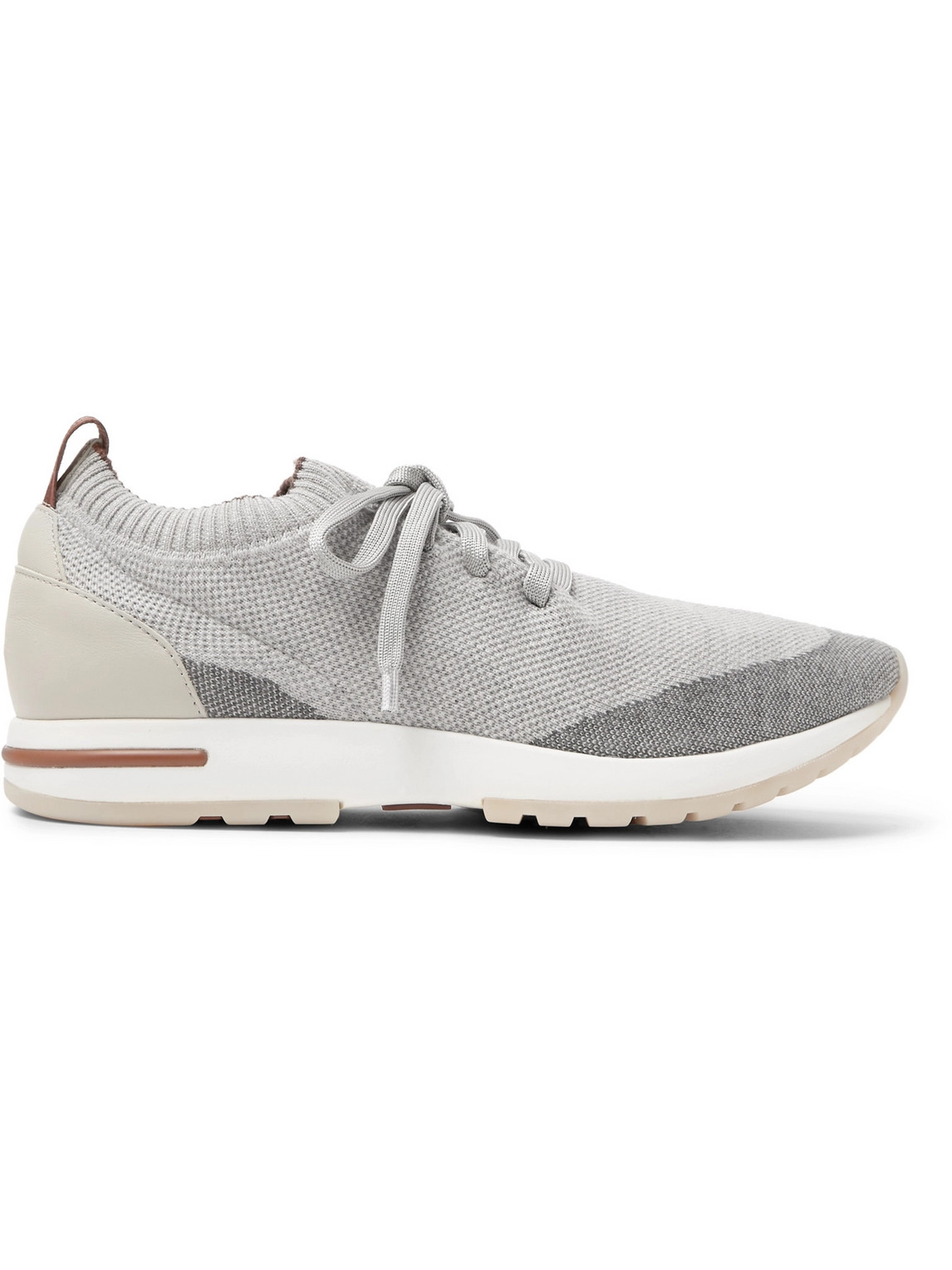360 Flexy Walk Leather-Trimmed Knitted Wool Sneakers