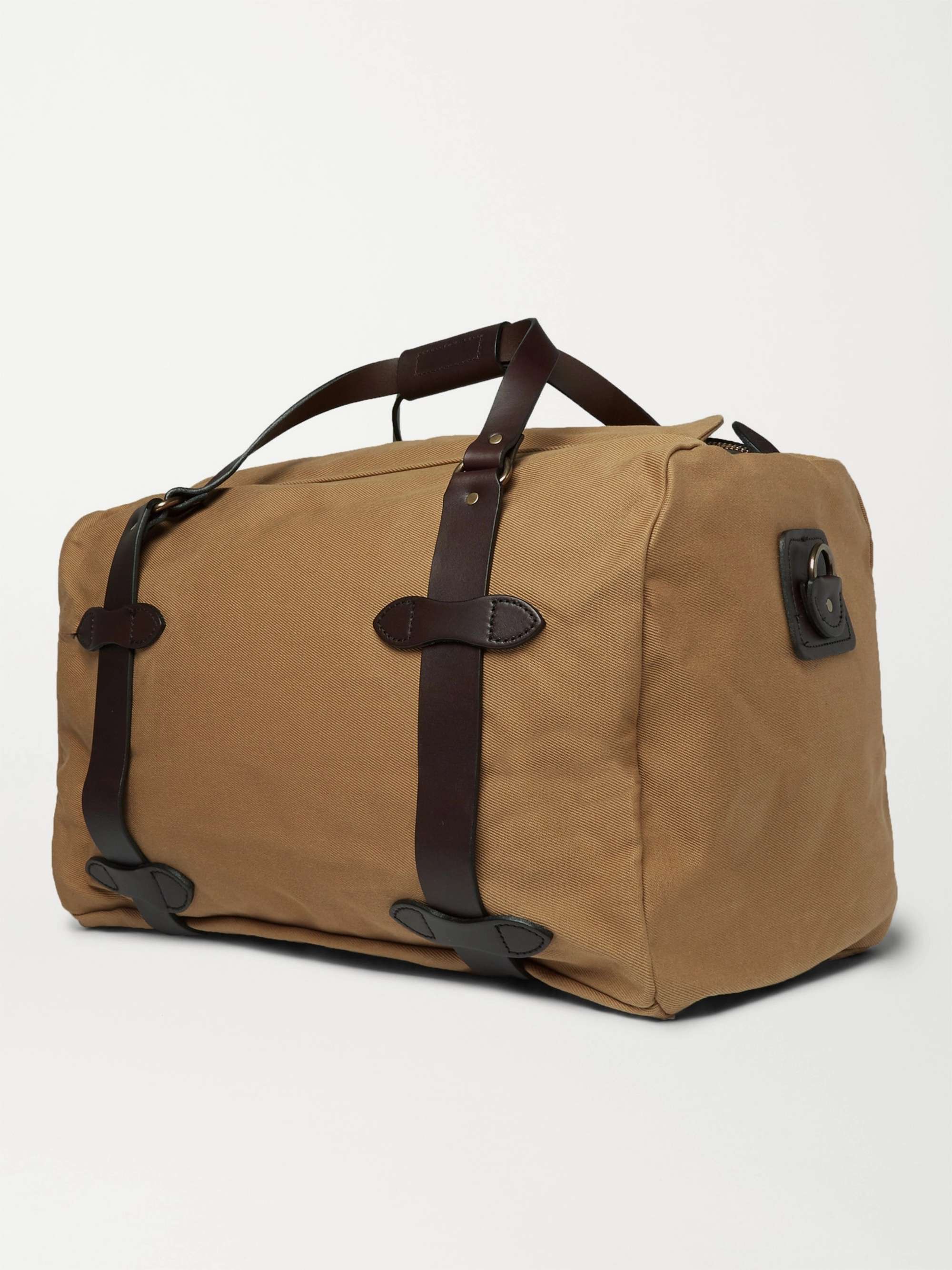 FILSON Leather-Trimmed Twill Duffle Bag