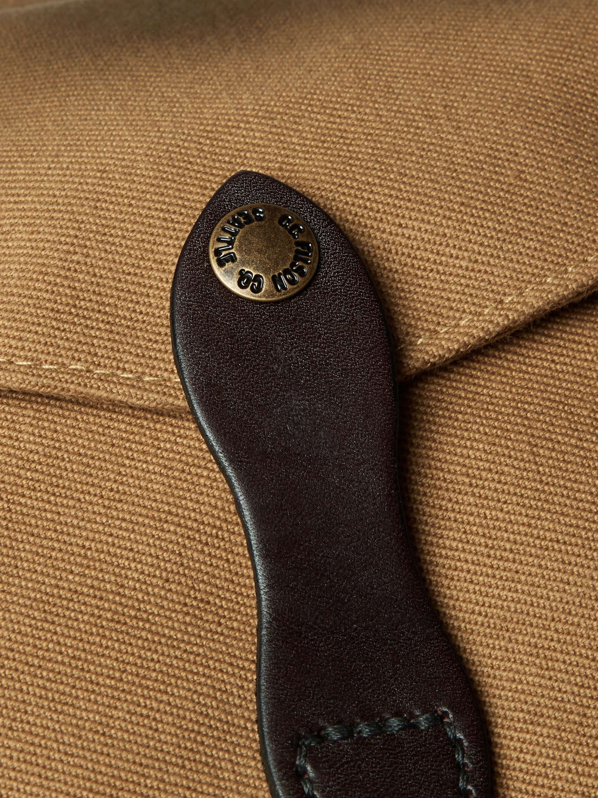 FILSON Leather-Trimmed Twill Duffle Bag