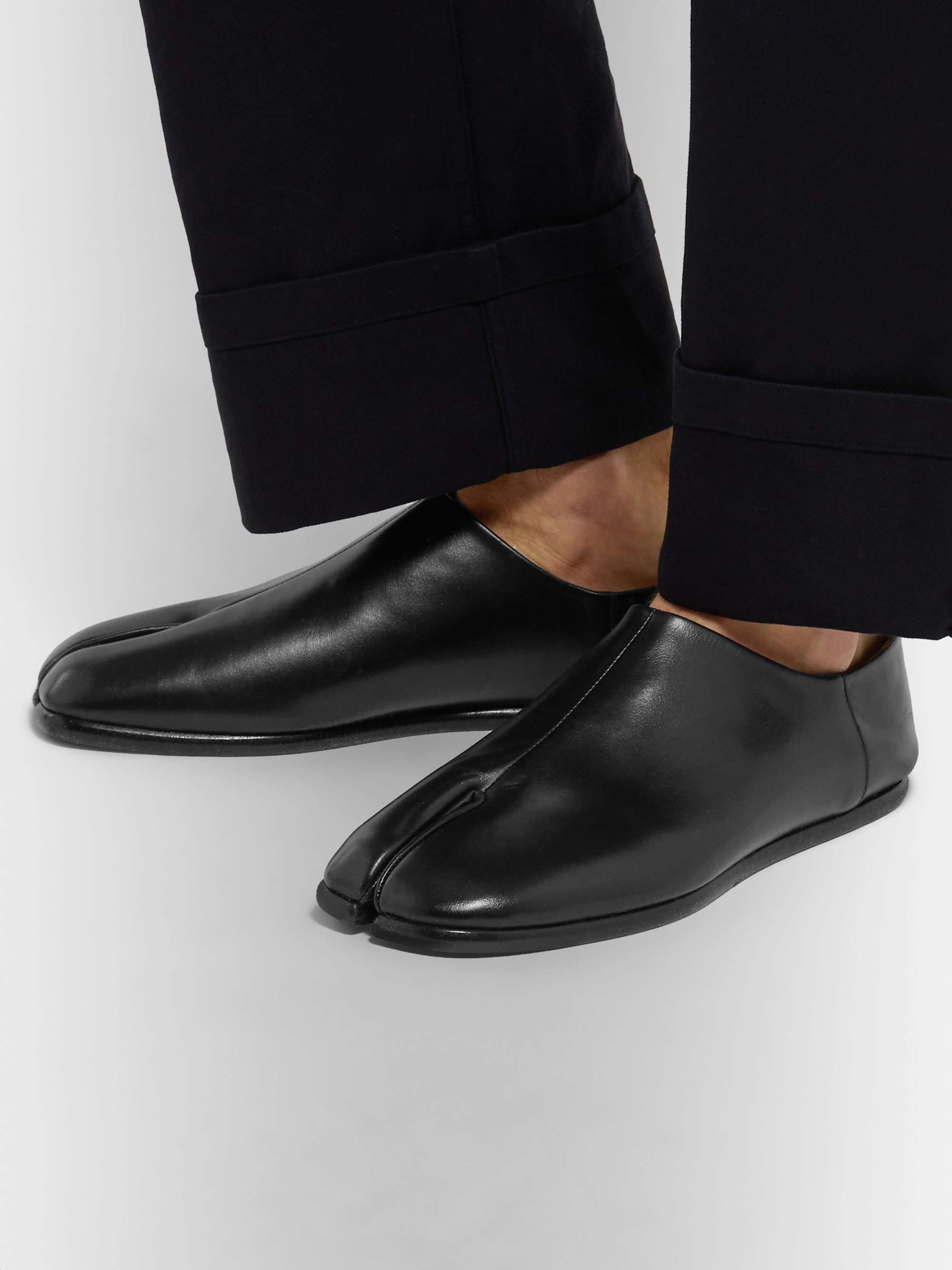 MAISON MARGIELA Tabi Collapsible-Heel Split-Toe Leather Loafers