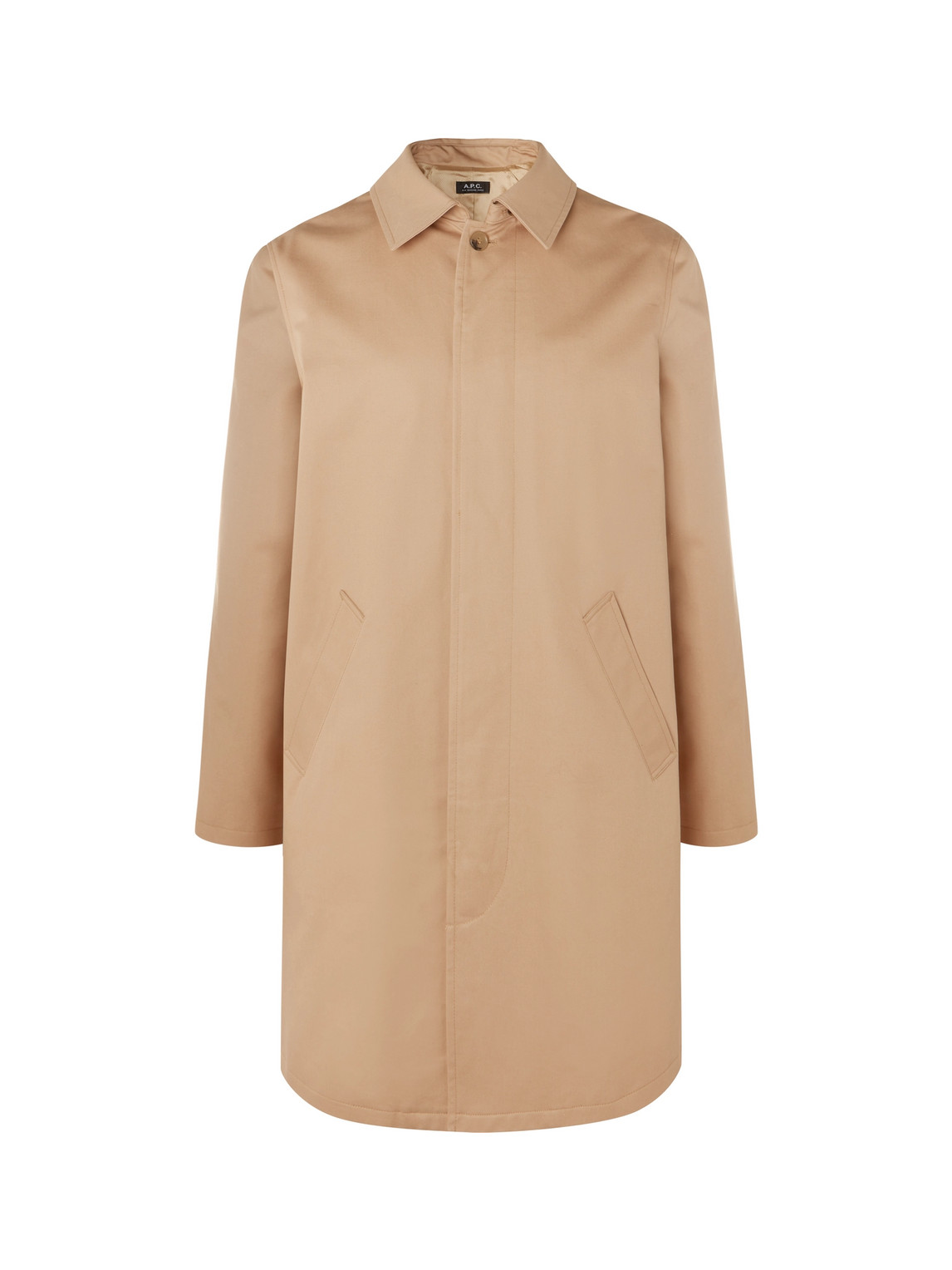 A.p.c. Mens Ville Cotton Raincoat In Neutral