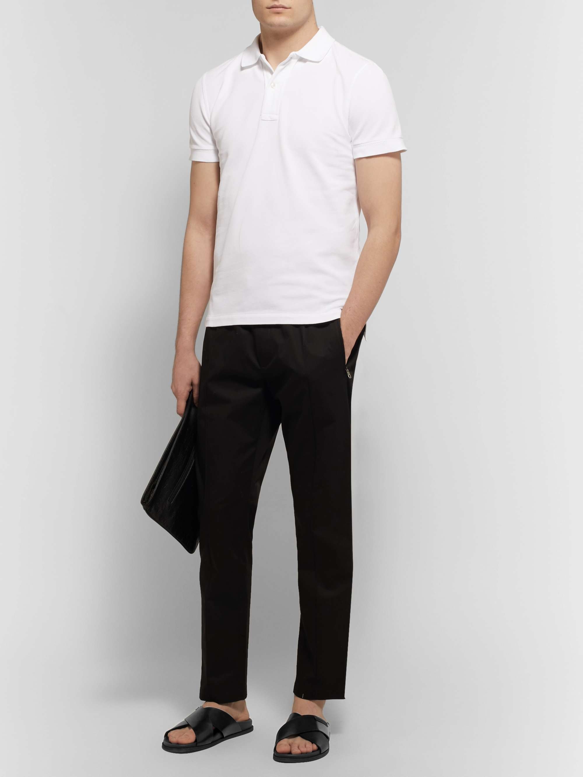 DOLCE&GABBANA Logo-Appliquéd Leather Sandals