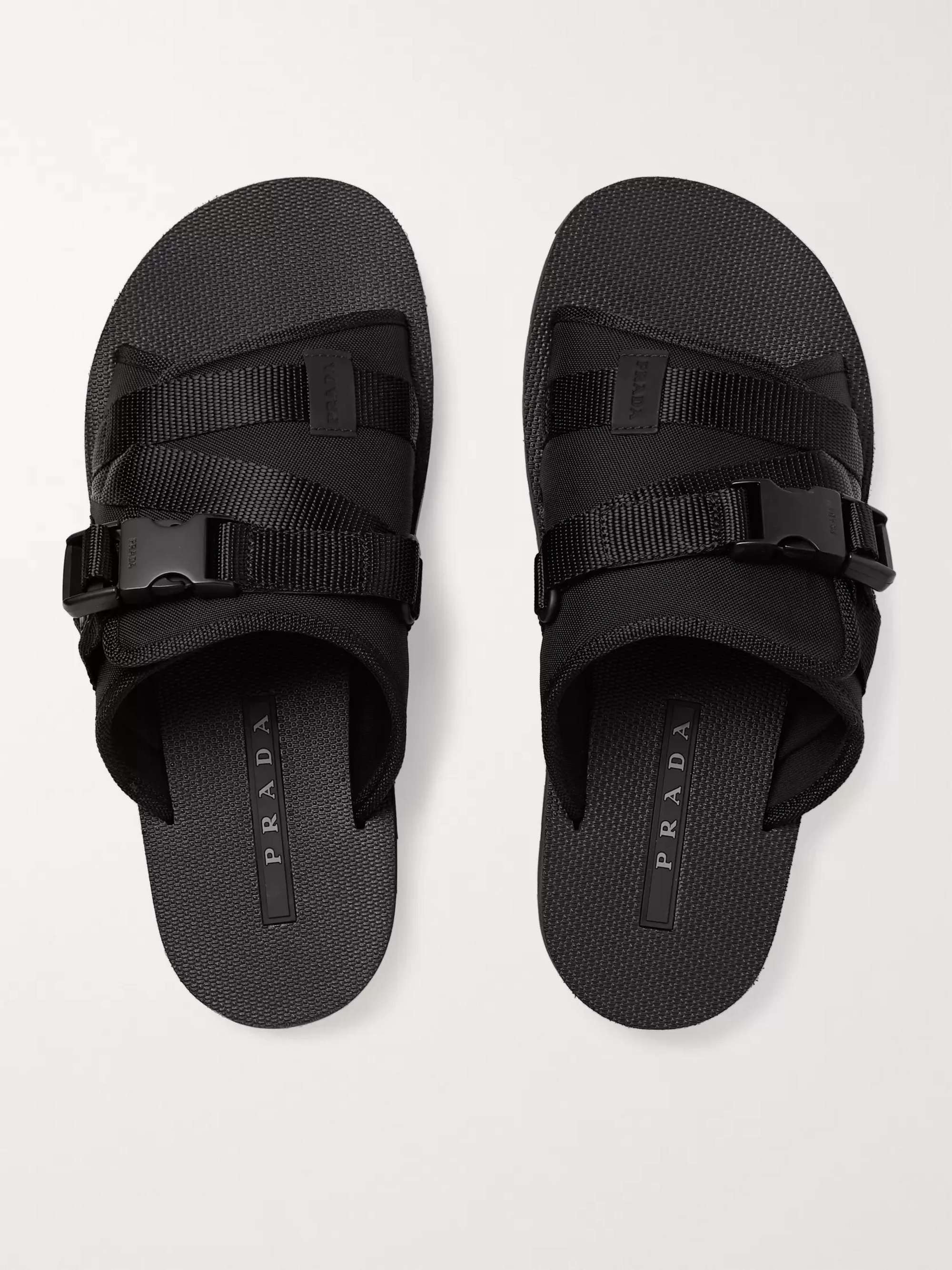 PRADA Neoprene-Backed Canvas Slides