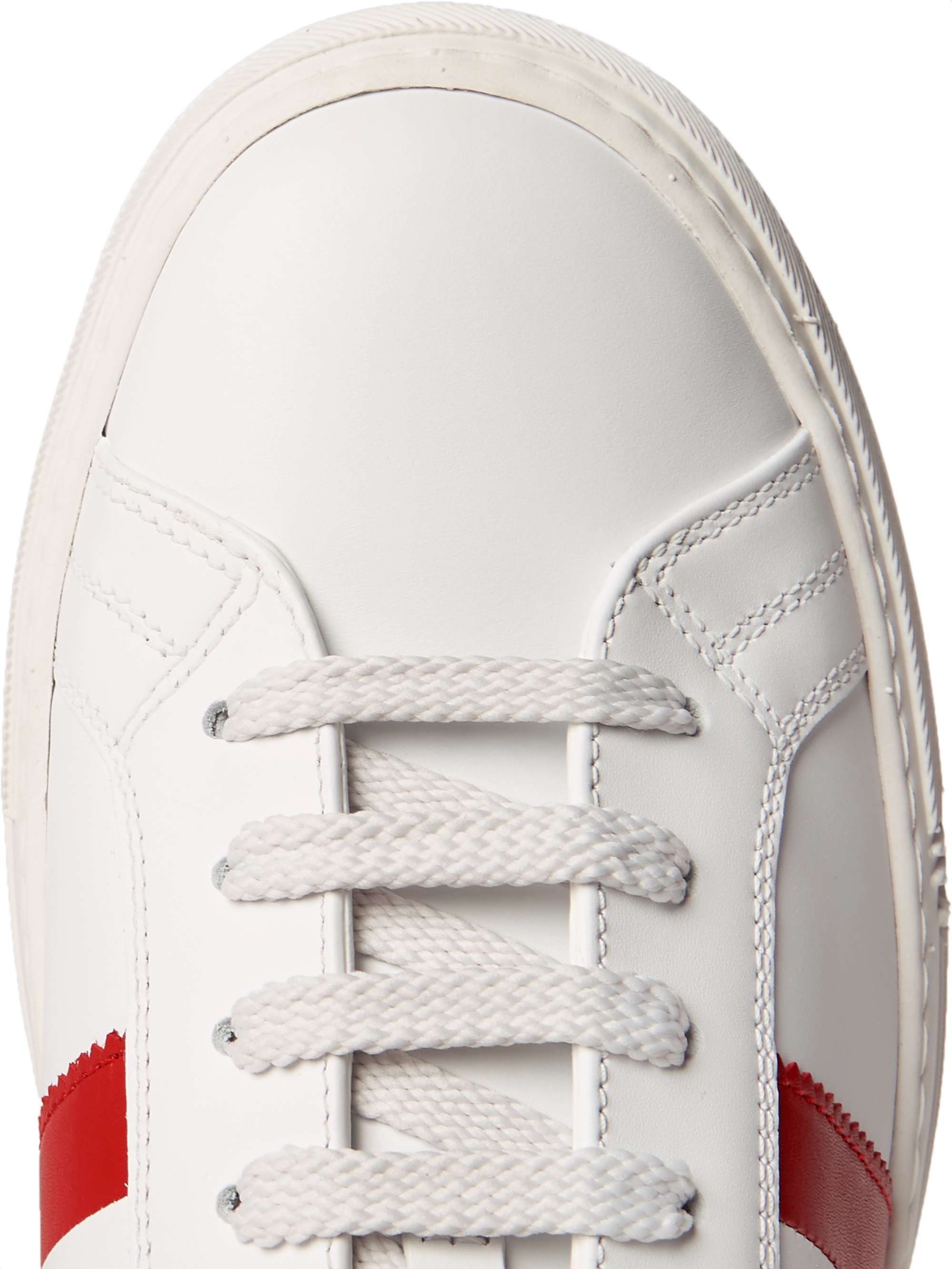 MONCLER New Monaco Striped Leather Sneakers