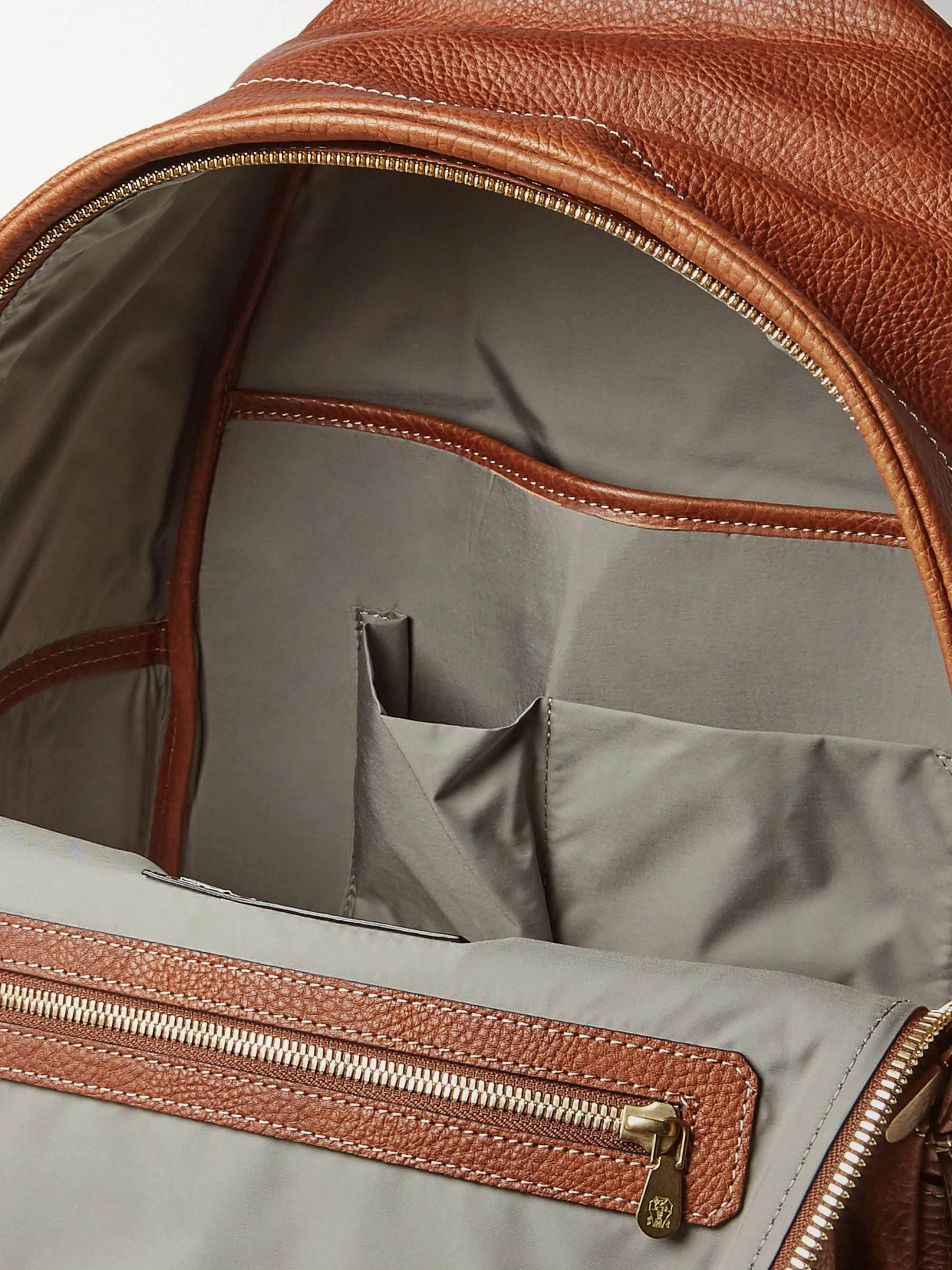 BRUNELLO CUCINELLI Full-Grain Leather Backpack