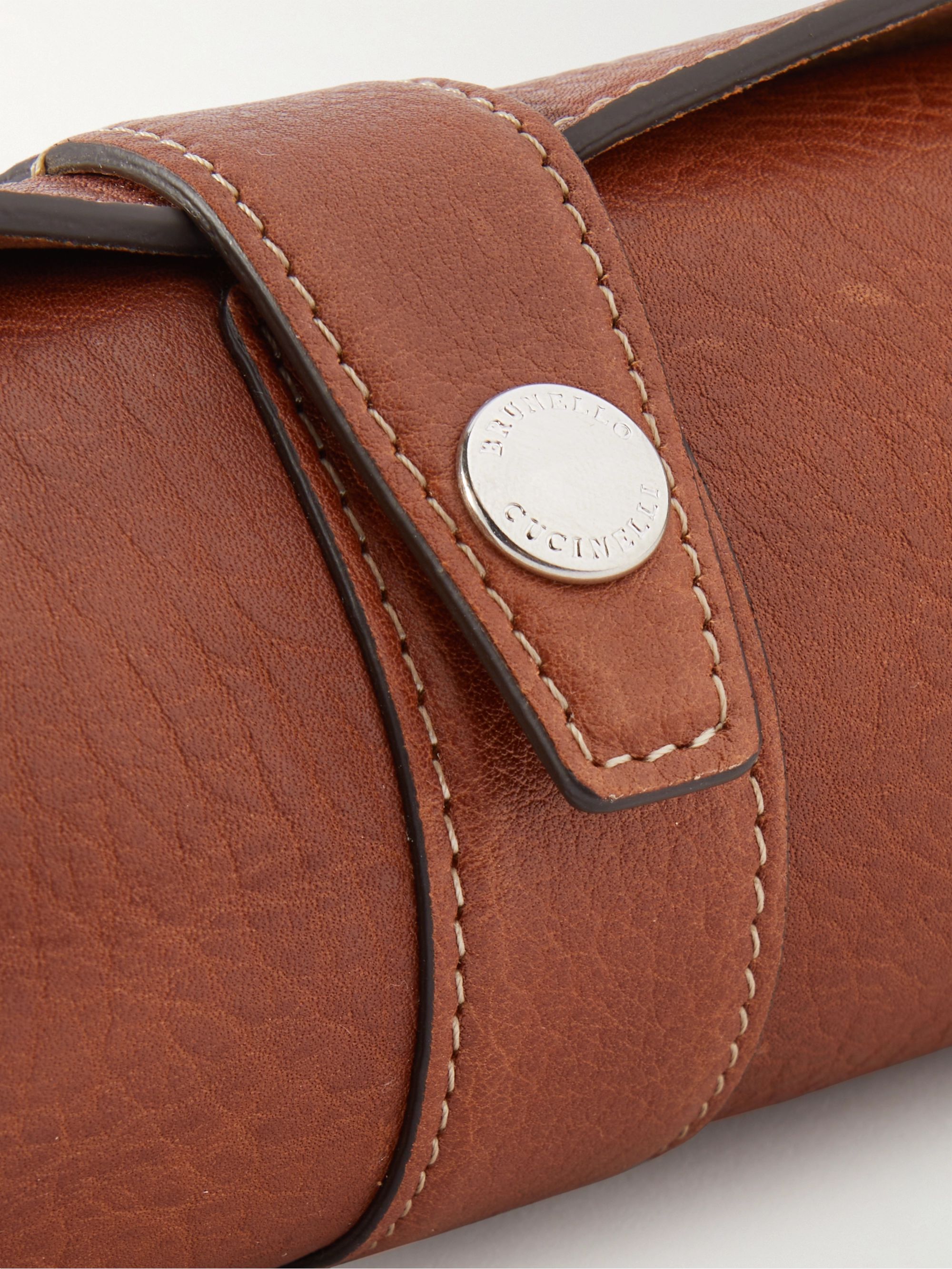 BRUNELLO CUCINELLI Full-Grain Leather Watch Roll