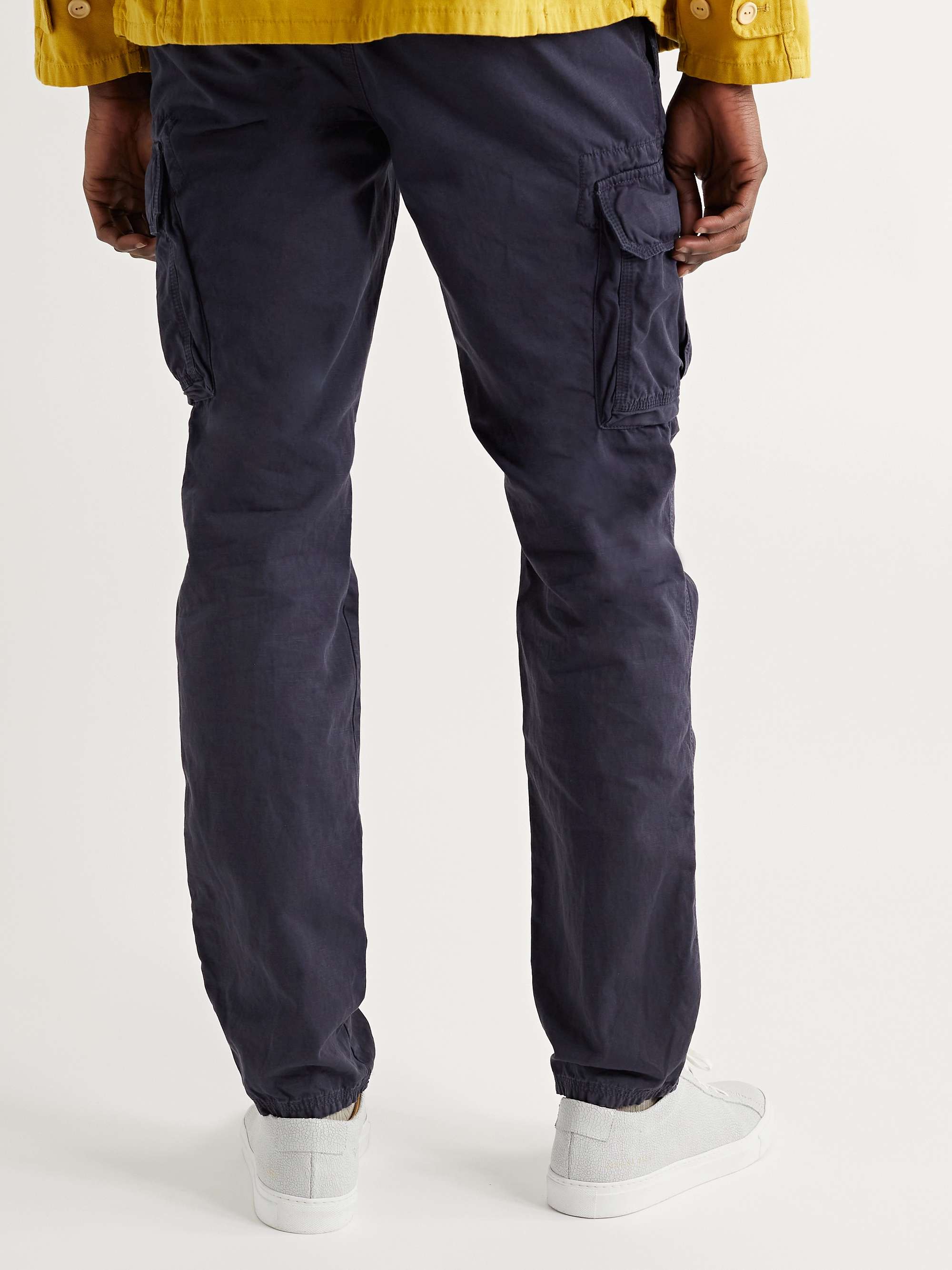 INCOTEX Slim-Fit Cotton and Linen-Blend Cargo Trousers