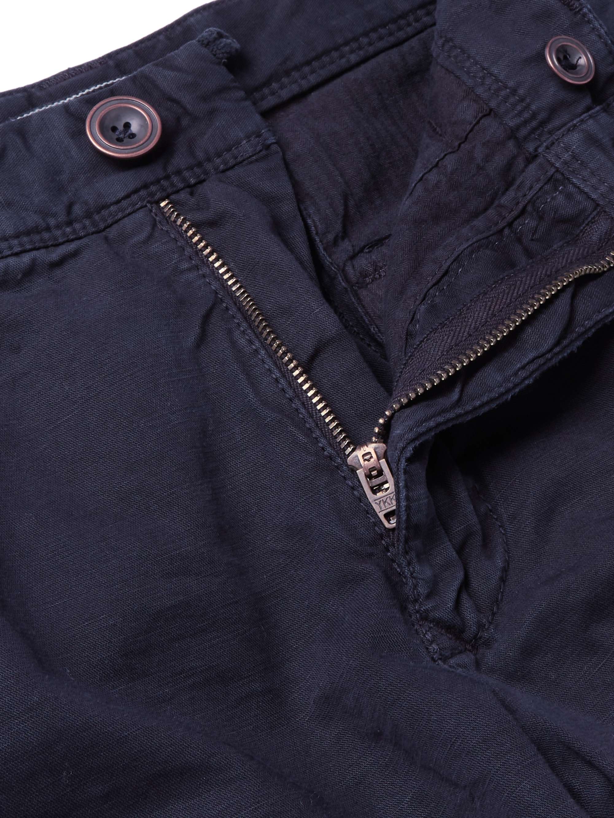 INCOTEX Slim-Fit Cotton and Linen-Blend Cargo Trousers