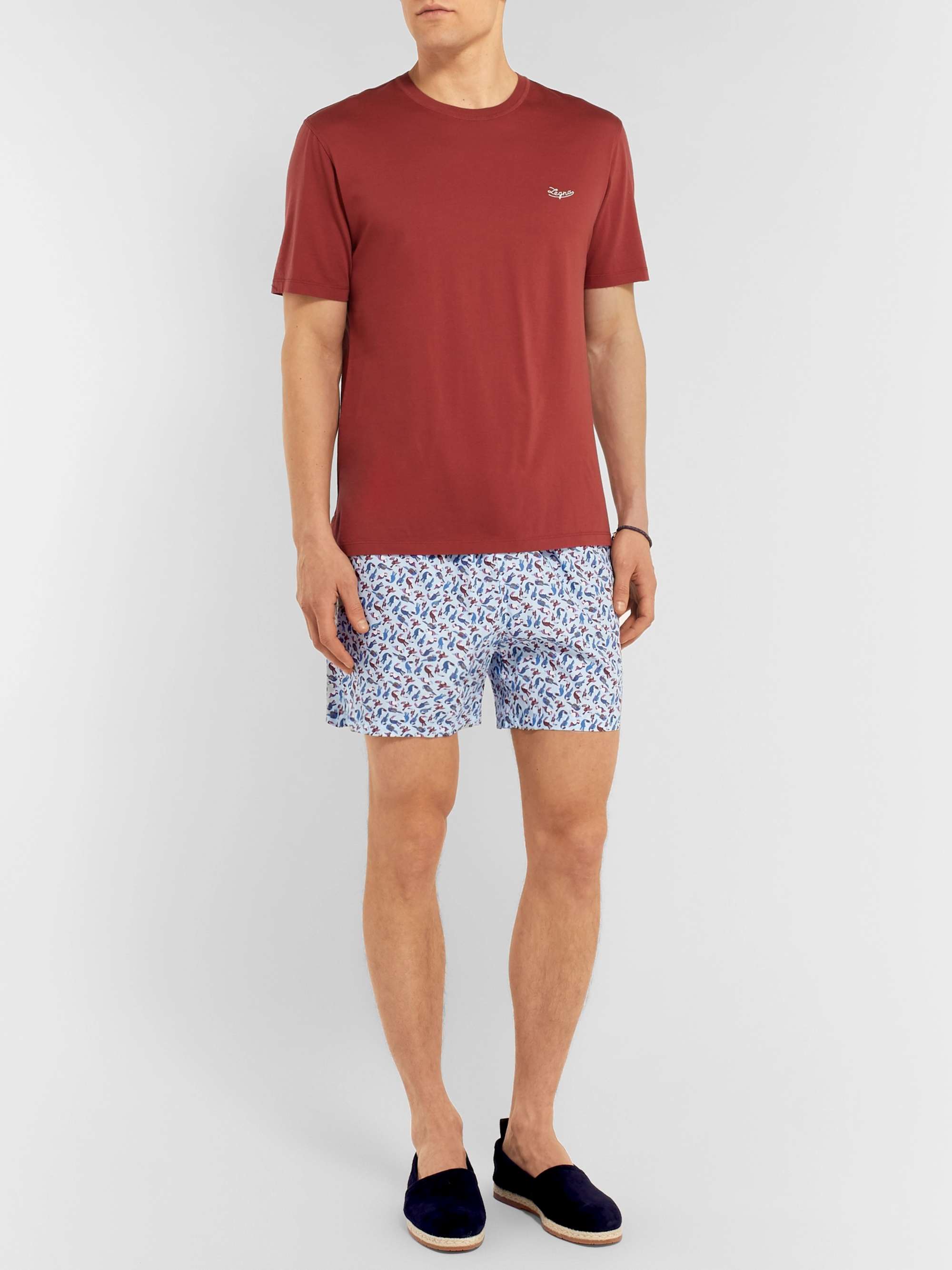 LORO PIANA Mid-Length Printed Swim Shorts