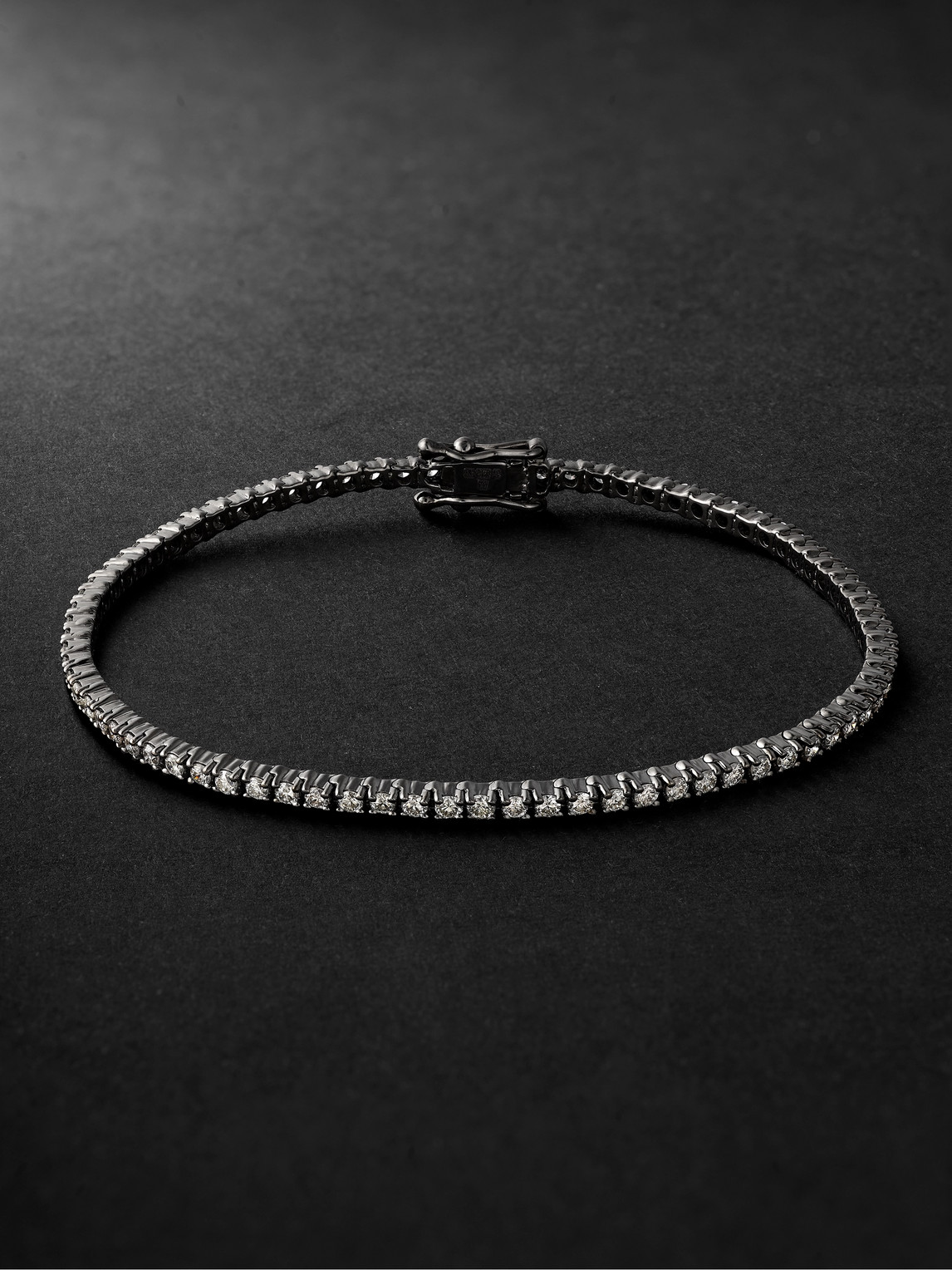 Spectra Blackened Gold Diamond Tennis Bracelet