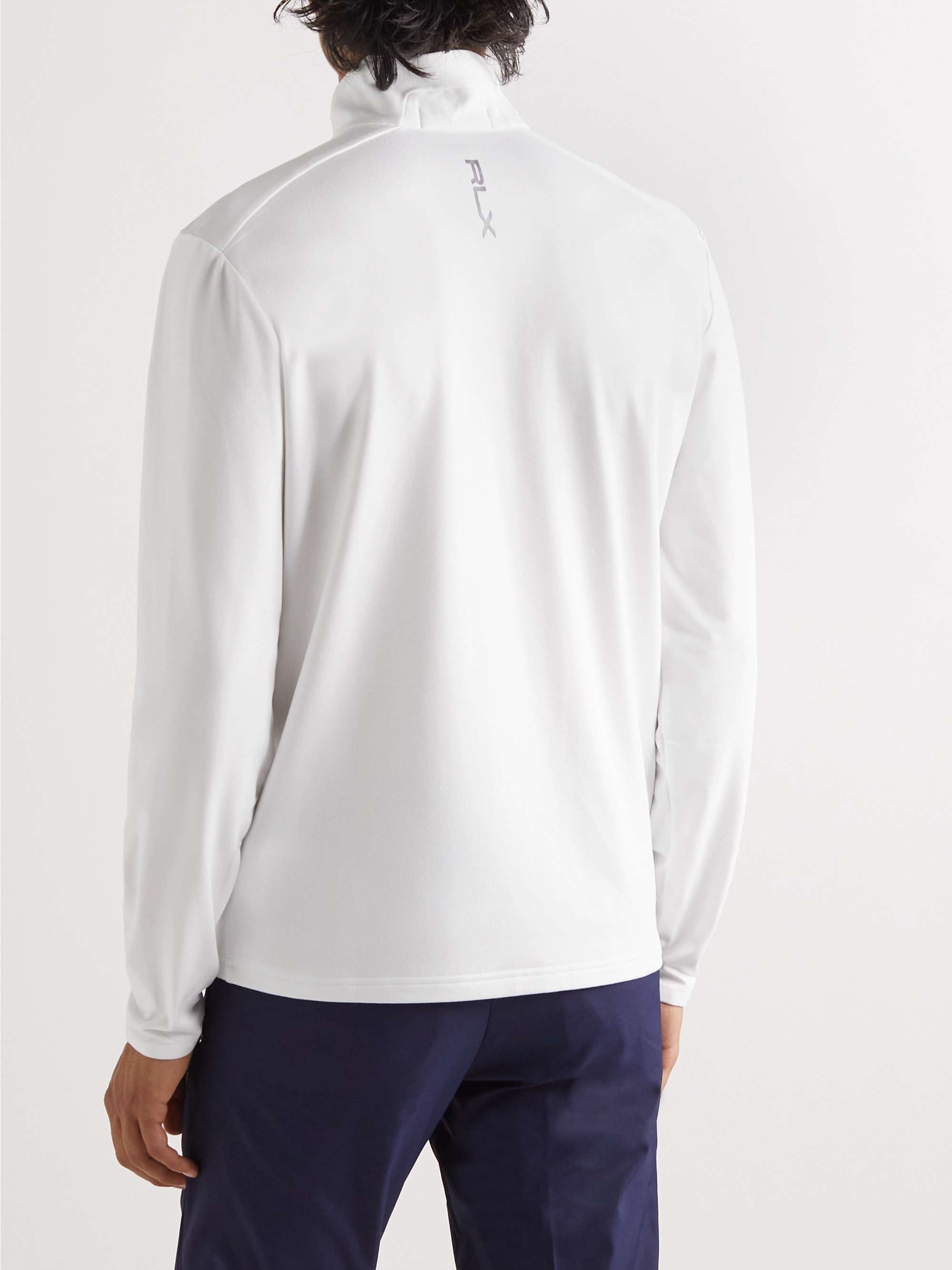 RLX RALPH LAUREN Logo-Print Recycled Stretch-Jersey Half-Zip Golf Jacket