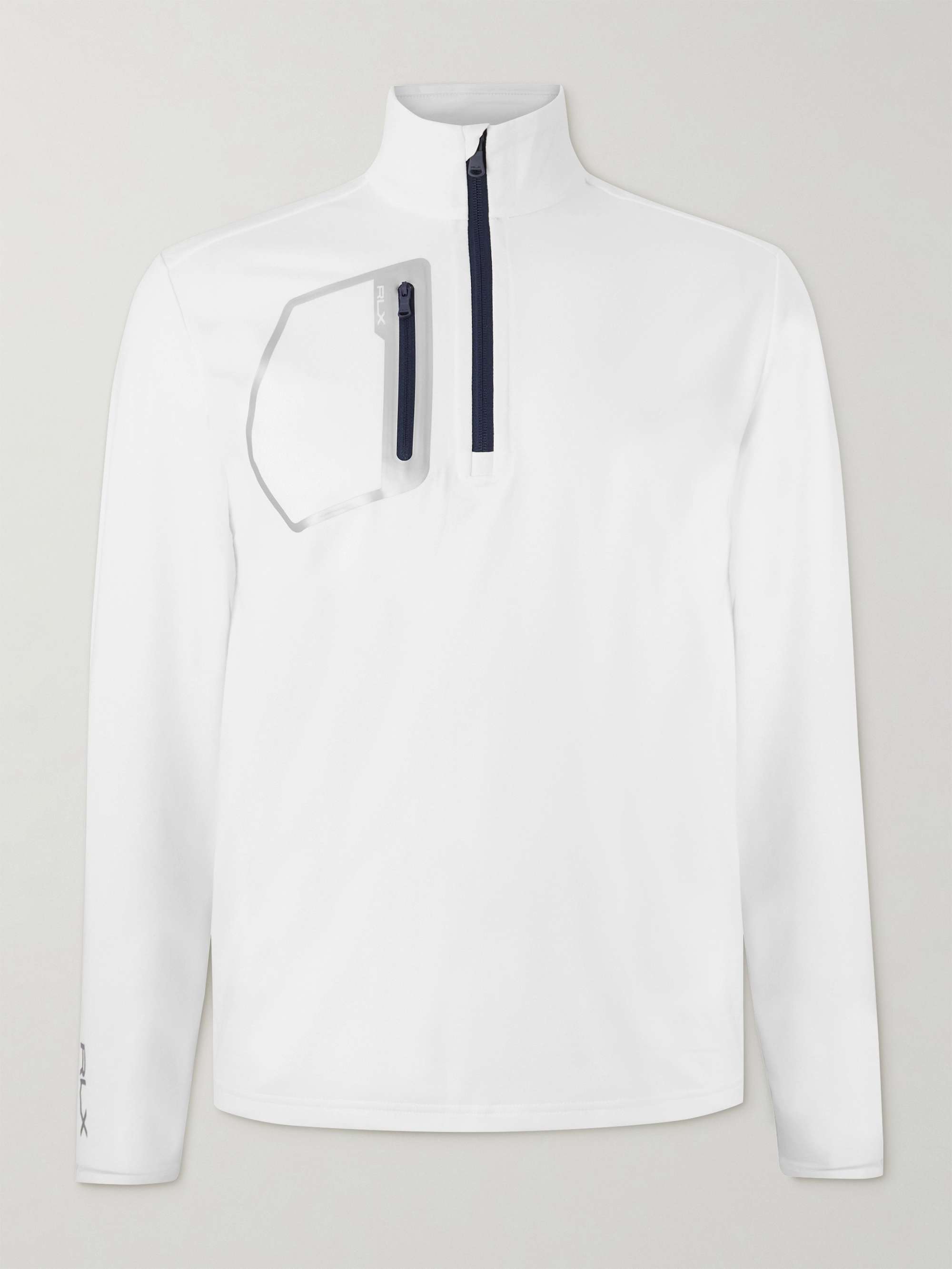 RLX RALPH LAUREN Logo-Print Recycled Stretch-Jersey Half-Zip Golf Jacket