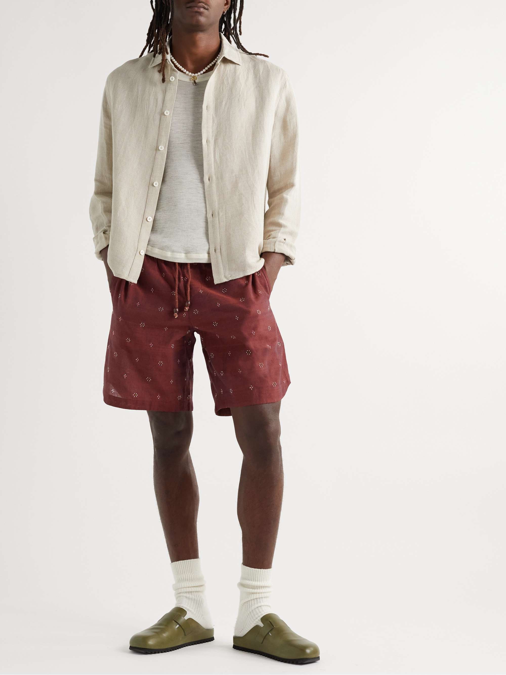 SMR DAYS Linen Drawstring Shorts