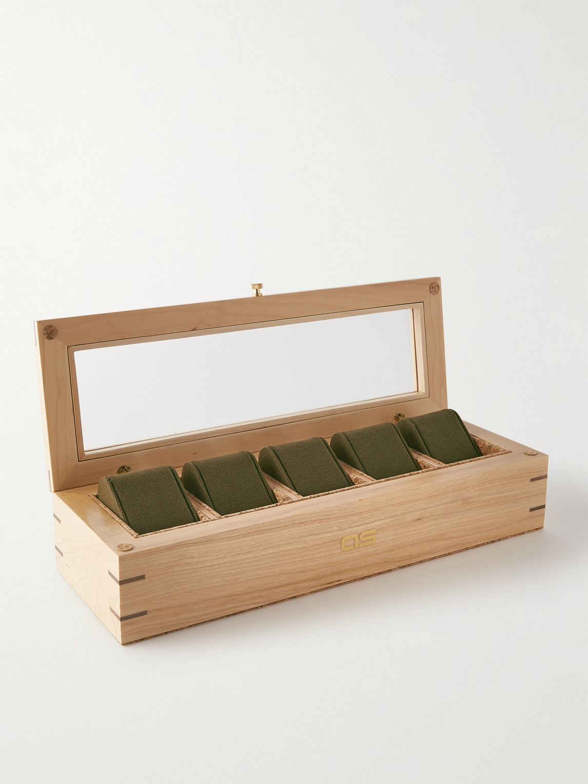 Analog/Shift Flatiron II Maple and Walnut Wood Five-Piece Watch Box