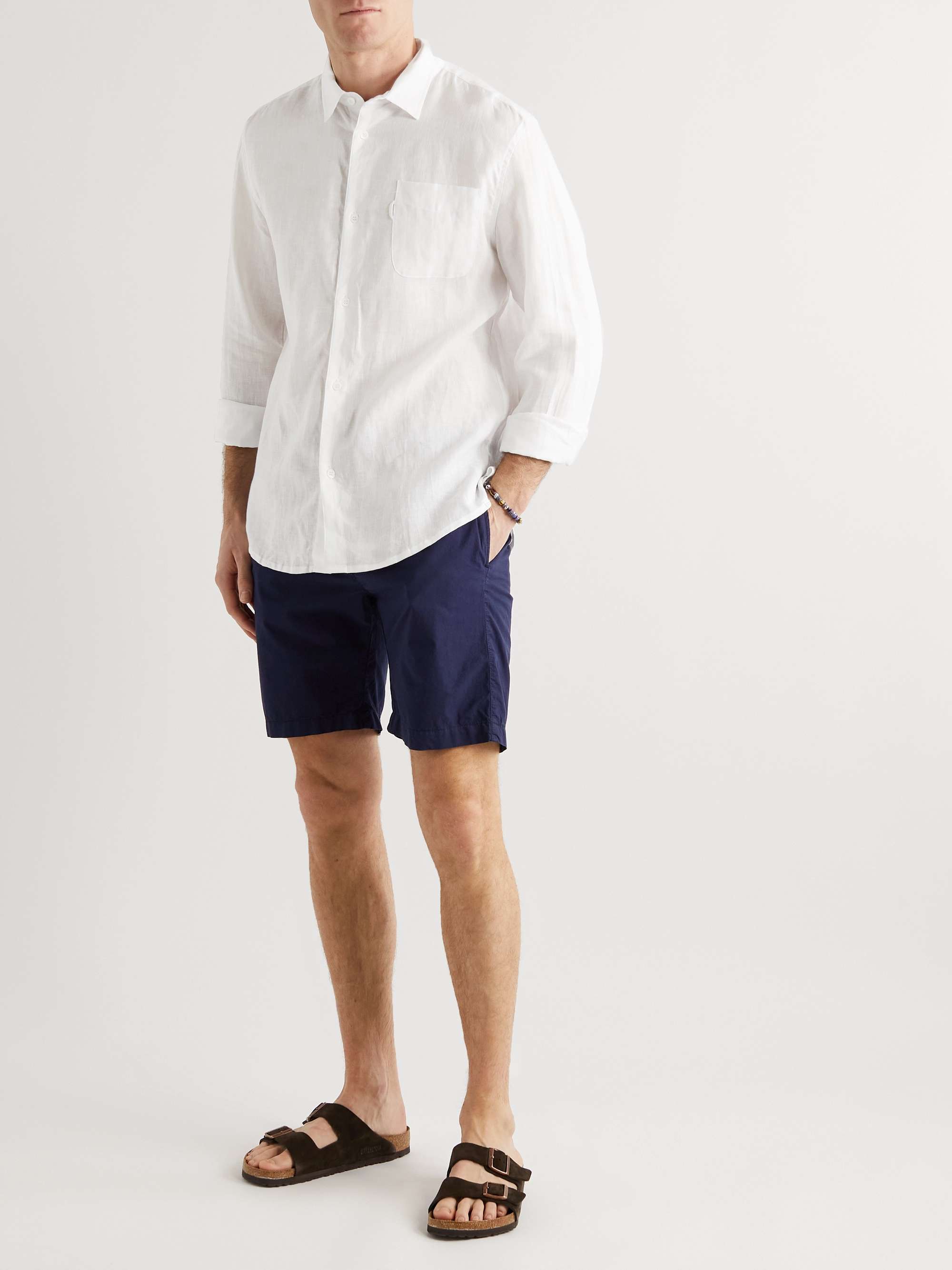 DEREK ROSE Monaco Linen Shirt