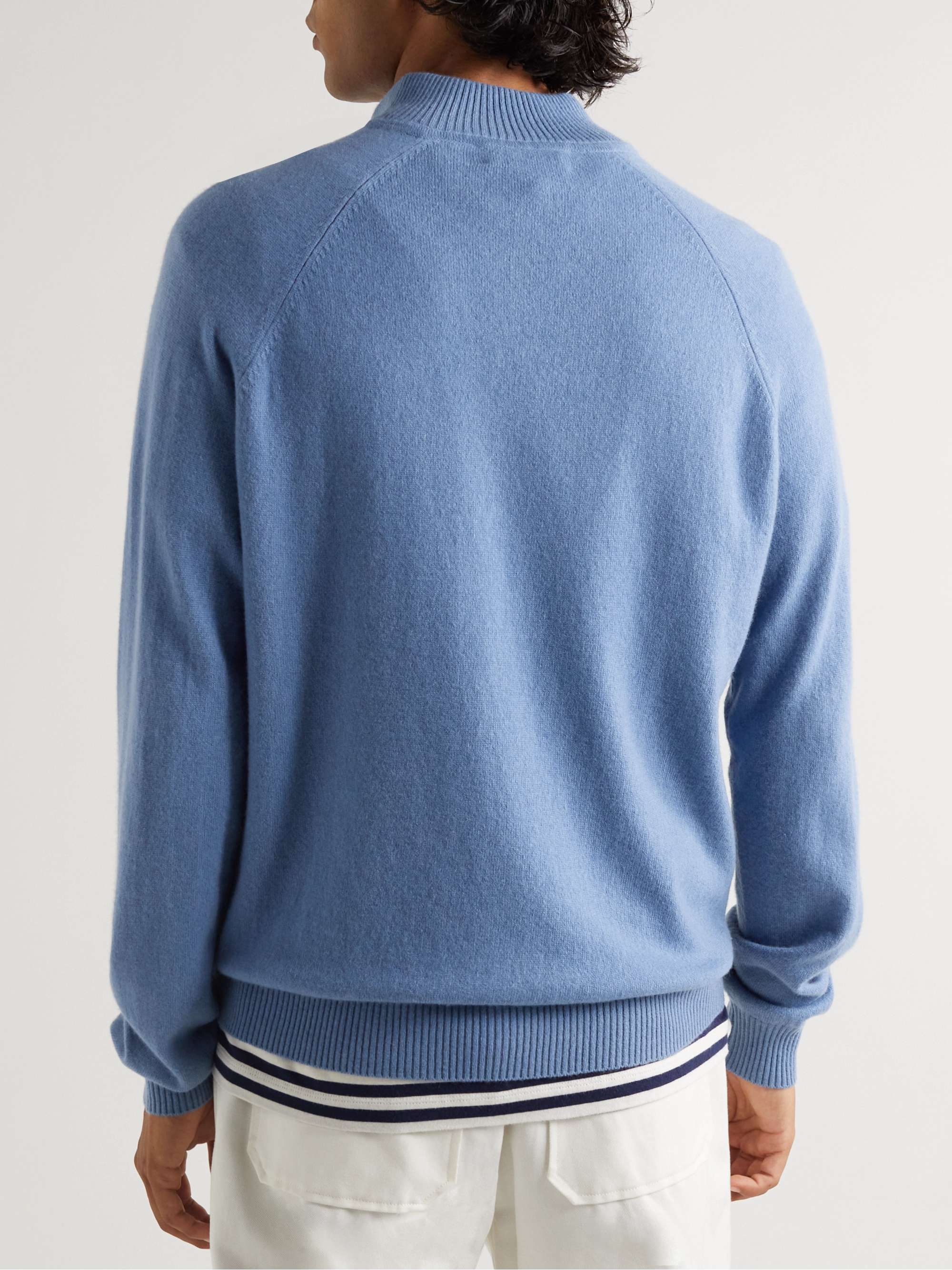 DEREK ROSE Cashmere Half-Zip Sweater