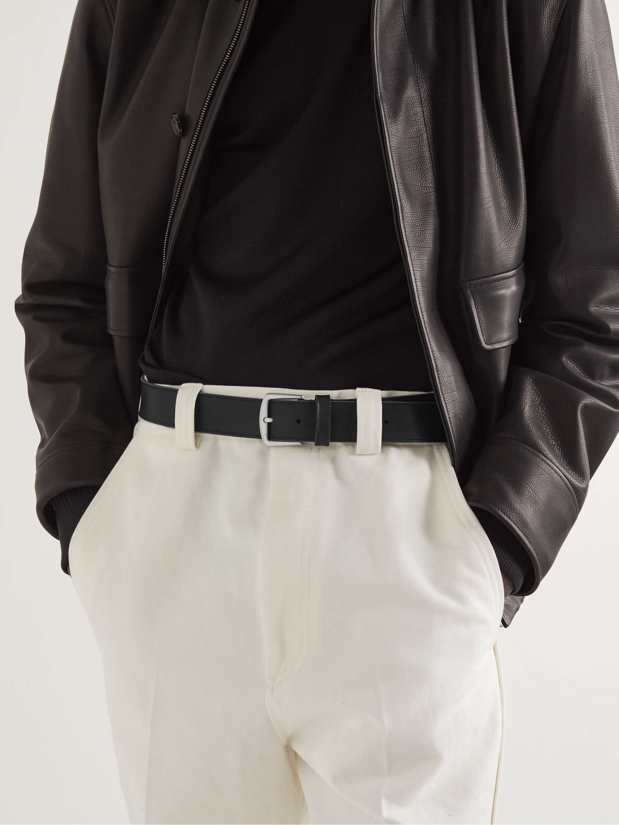LORO PIANA 3.5cm Leather Belt