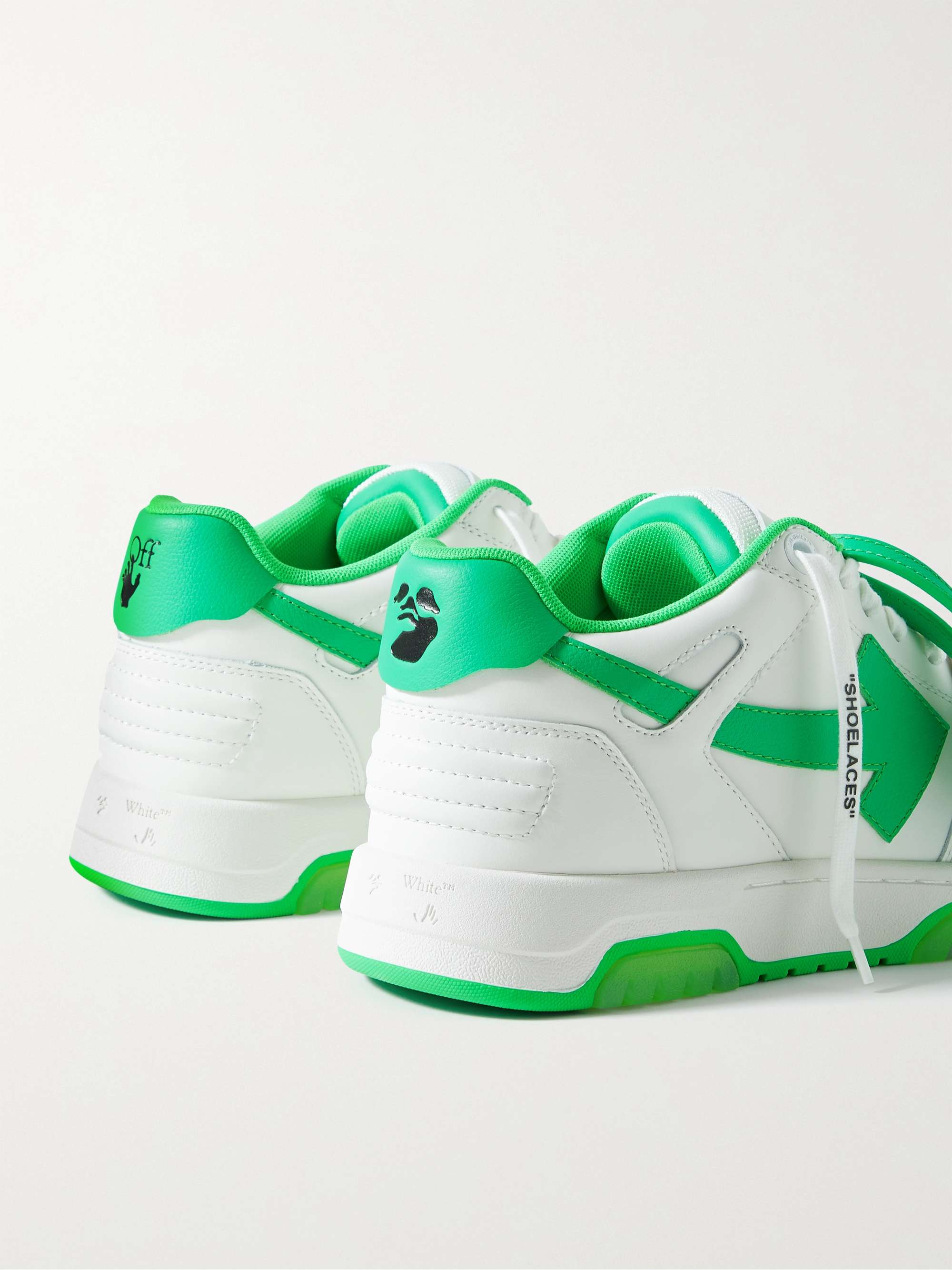 OFF-WHITE Out of Office Leather Sneakers
