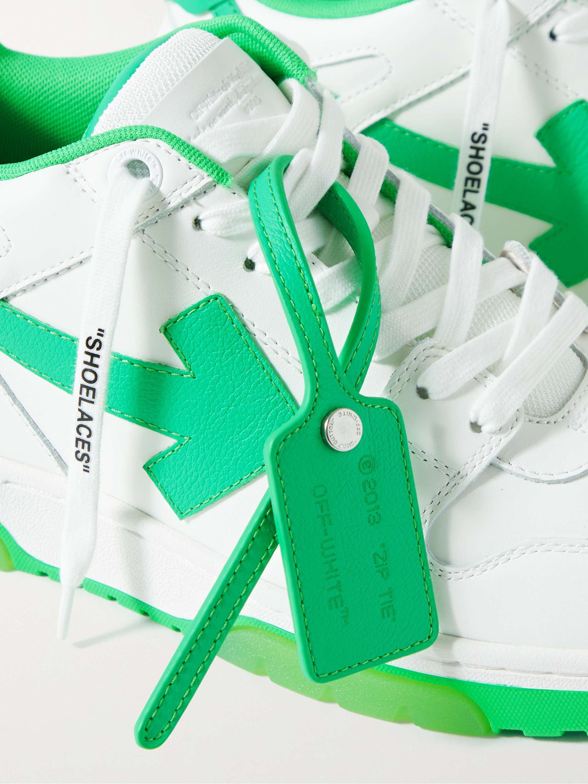 OFF-WHITE Out of Office Leather Sneakers