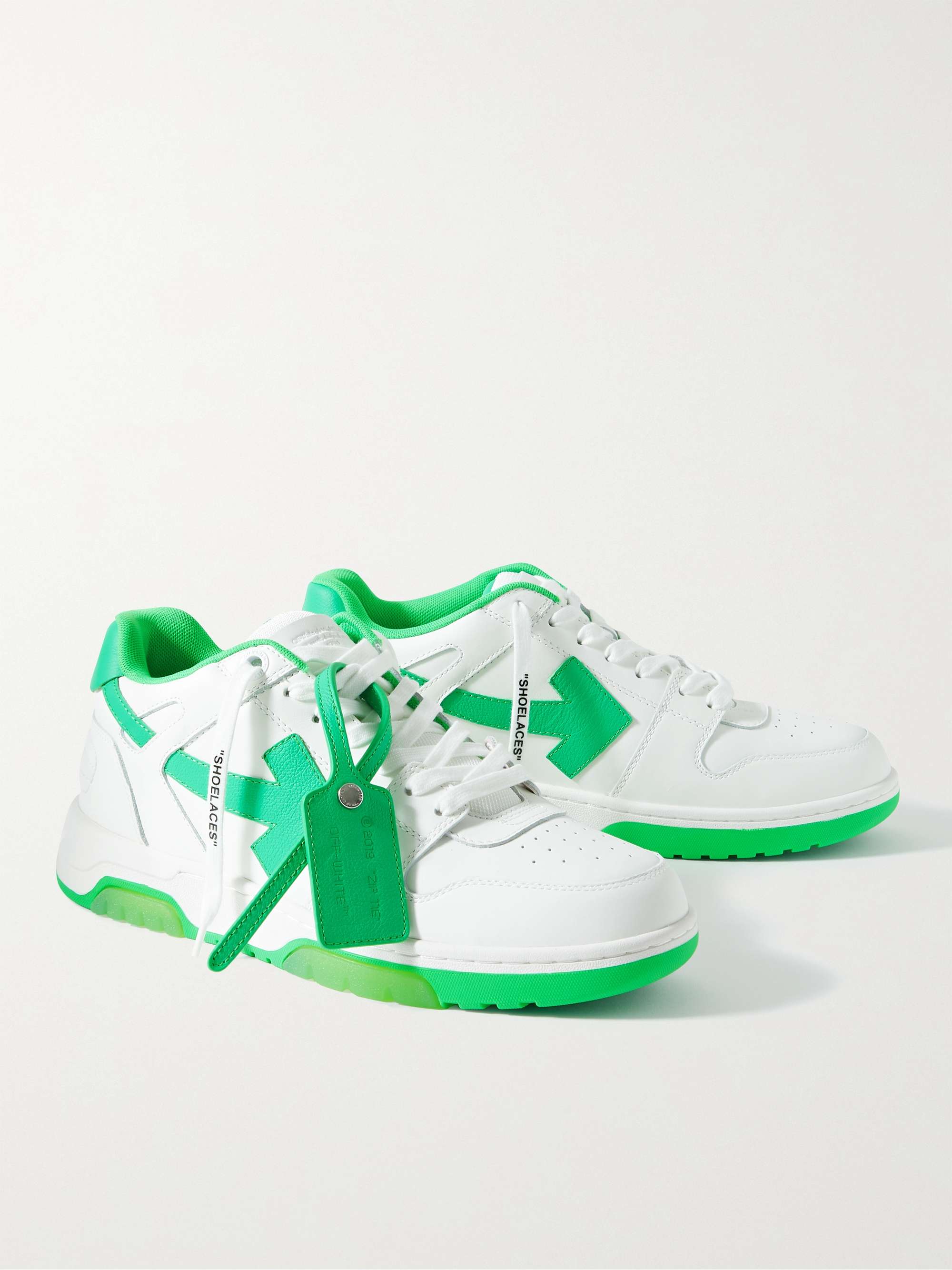 OFF-WHITE Out of Office Leather Sneakers