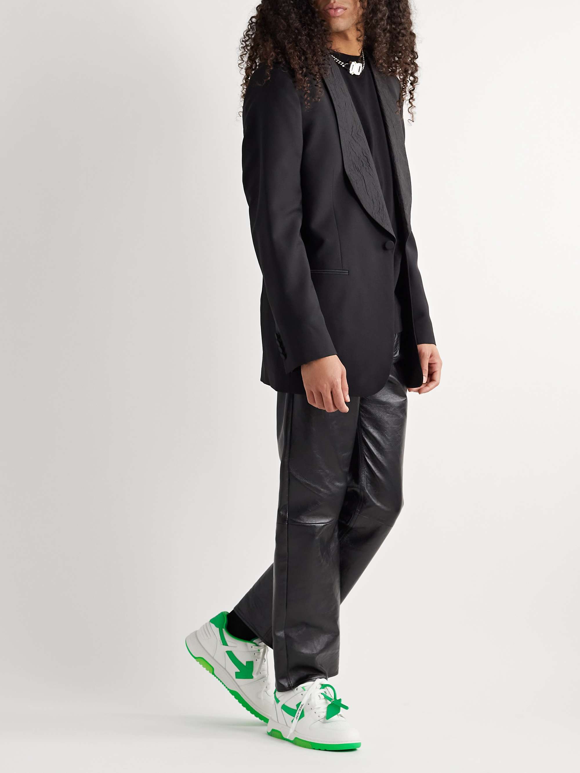OFF-WHITE Out of Office Leather Sneakers