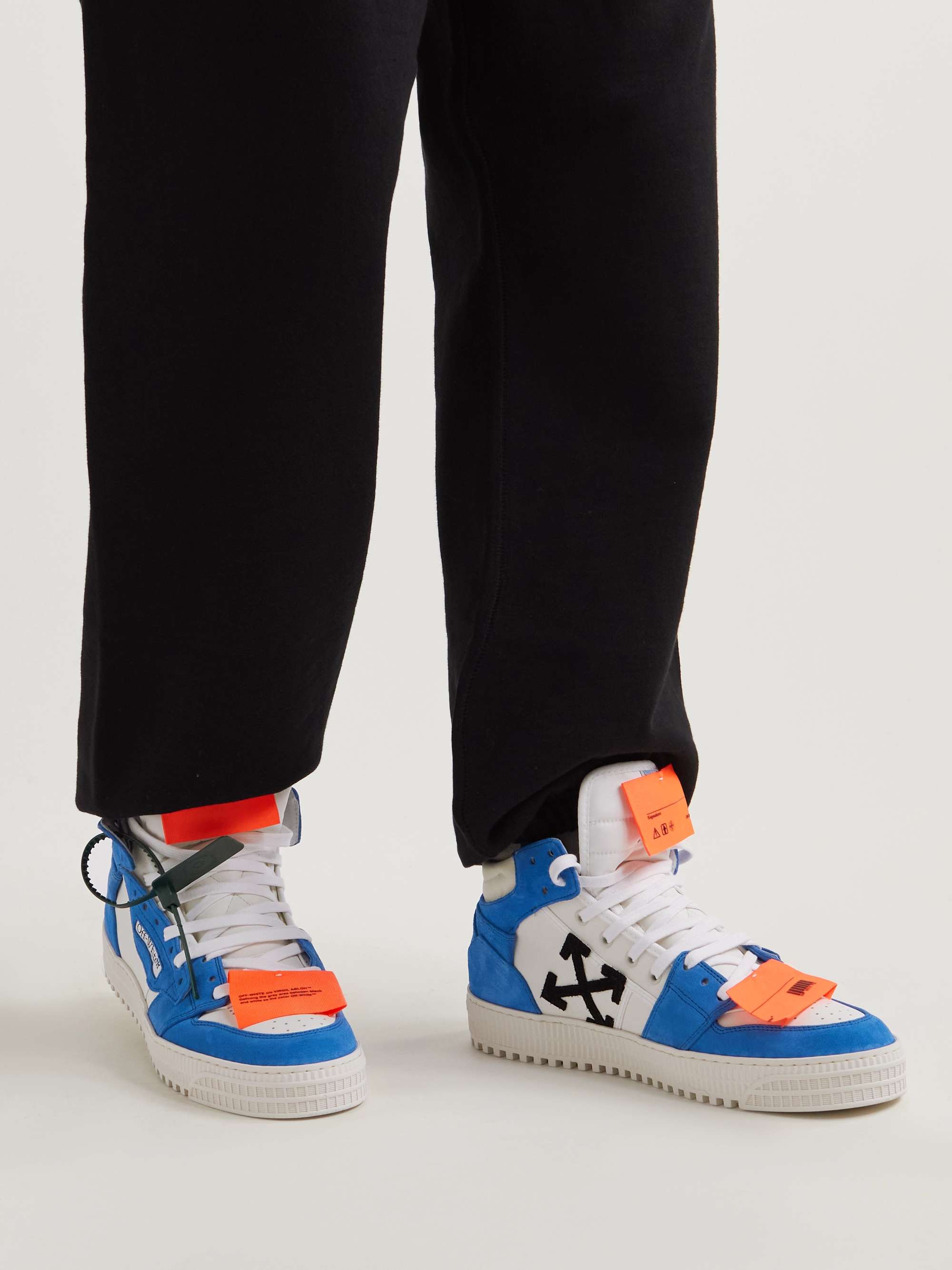 OFF-WHITE 3.0 Off Court Suede, Leather and Shell High-Top Sneakers | MR PORTER