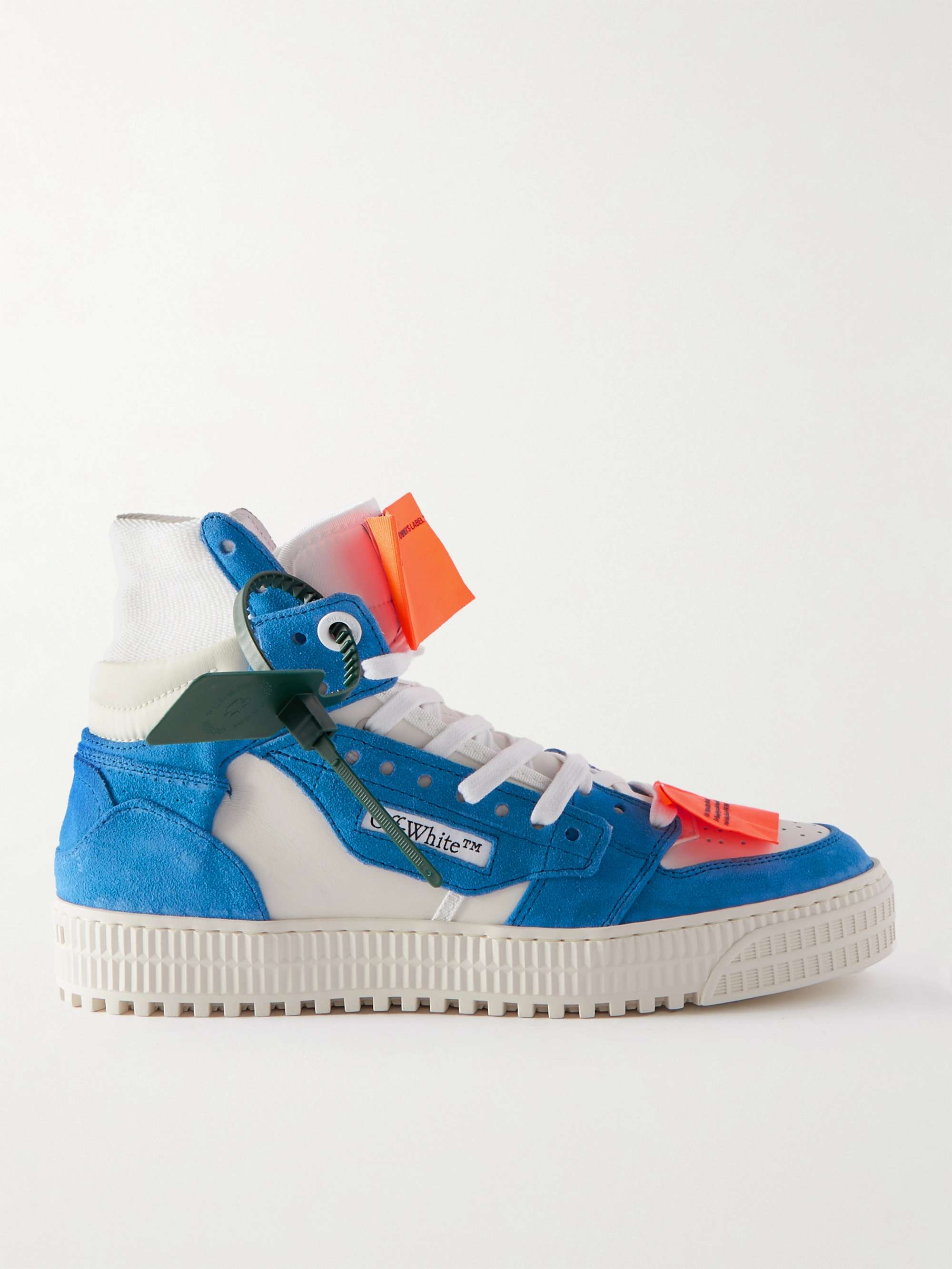 OFF-WHITE 3.0 Off Court Suede, Leather and Shell High-Top Sneakers | MR PORTER