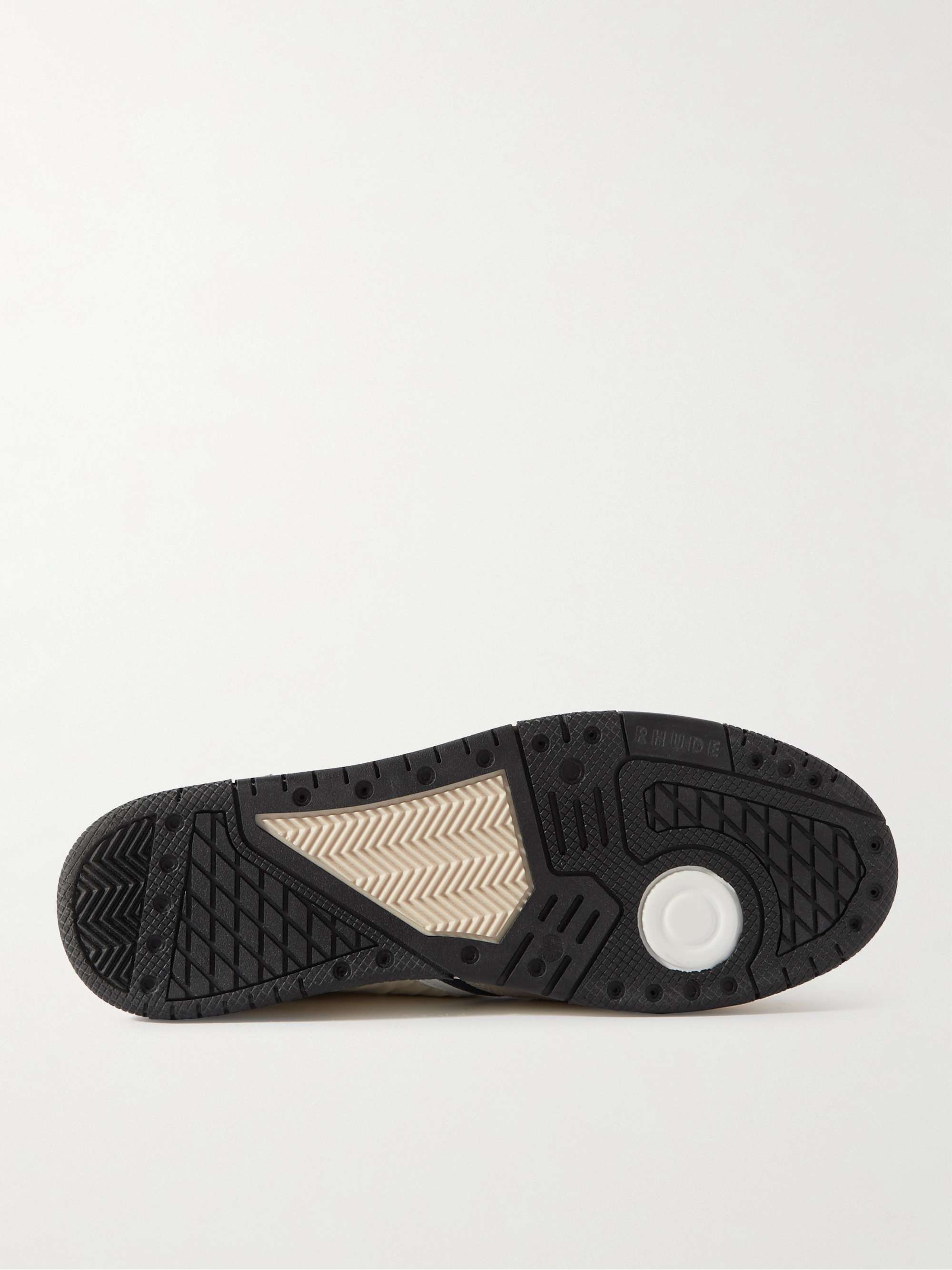 RHUDE Racing Suede-Trimmed Leather and Shell Sneakers