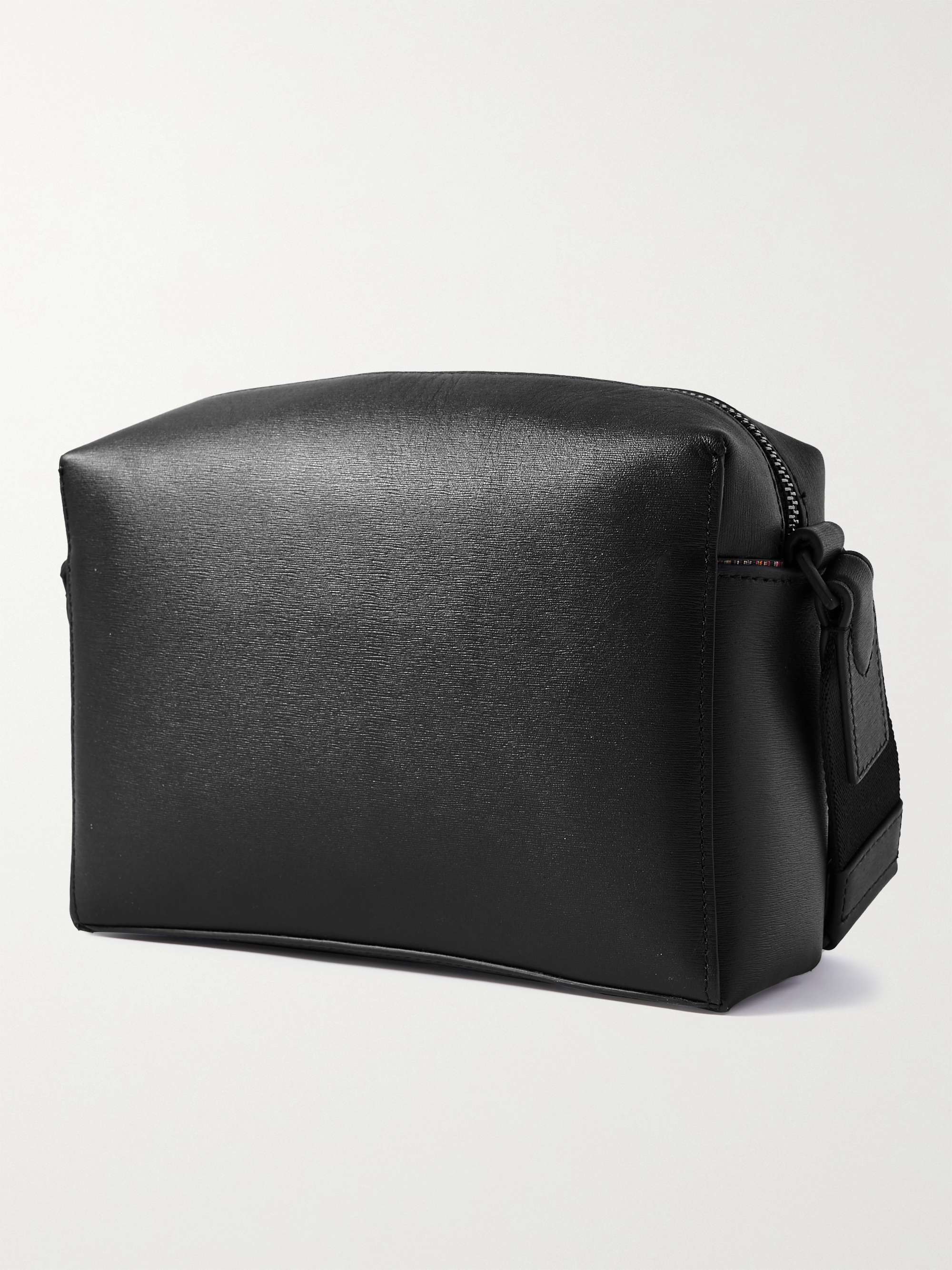 PAUL SMITH Embossed Textured-Leather Messenger Bag
