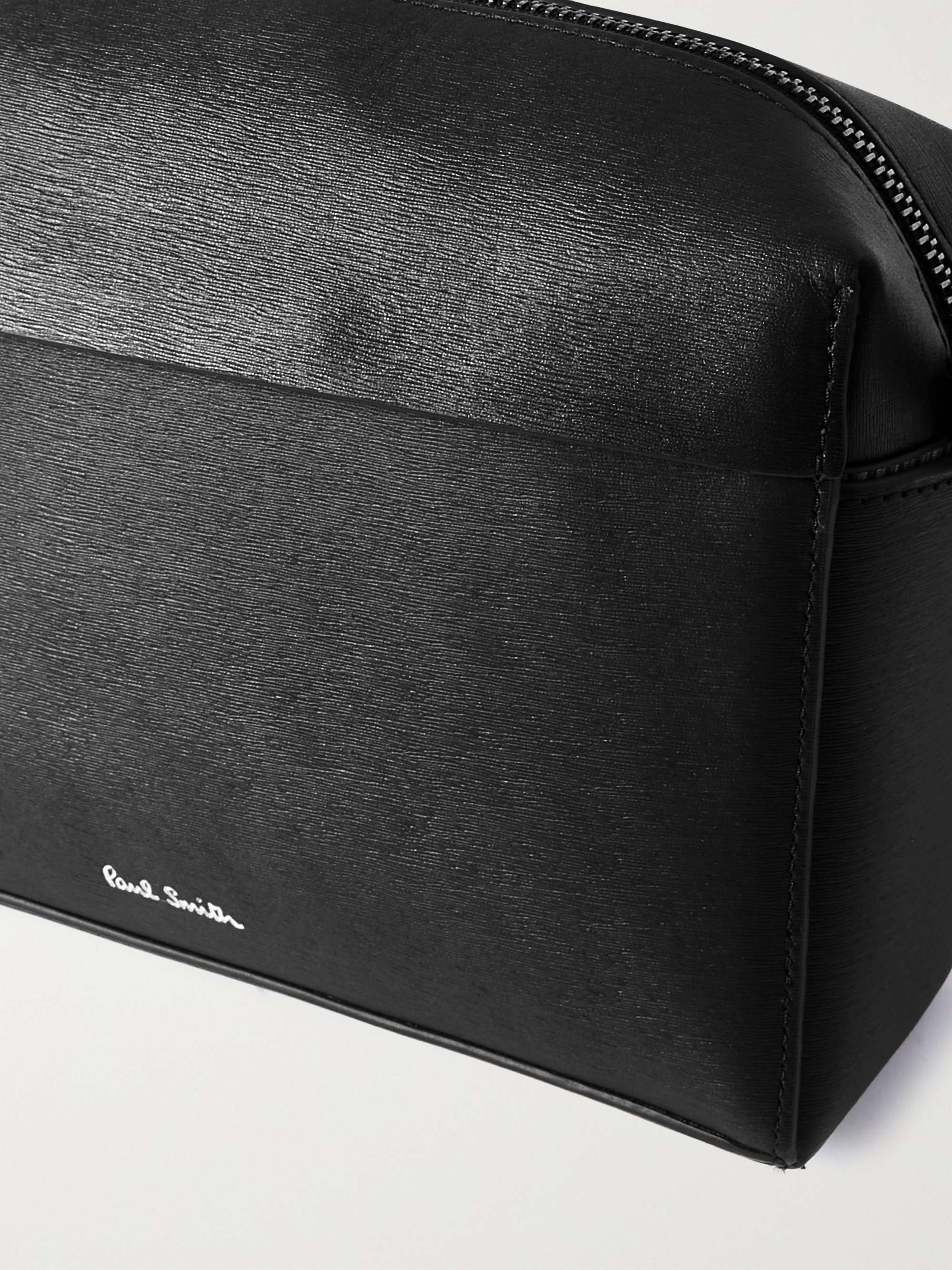 PAUL SMITH Embossed Textured-Leather Messenger Bag