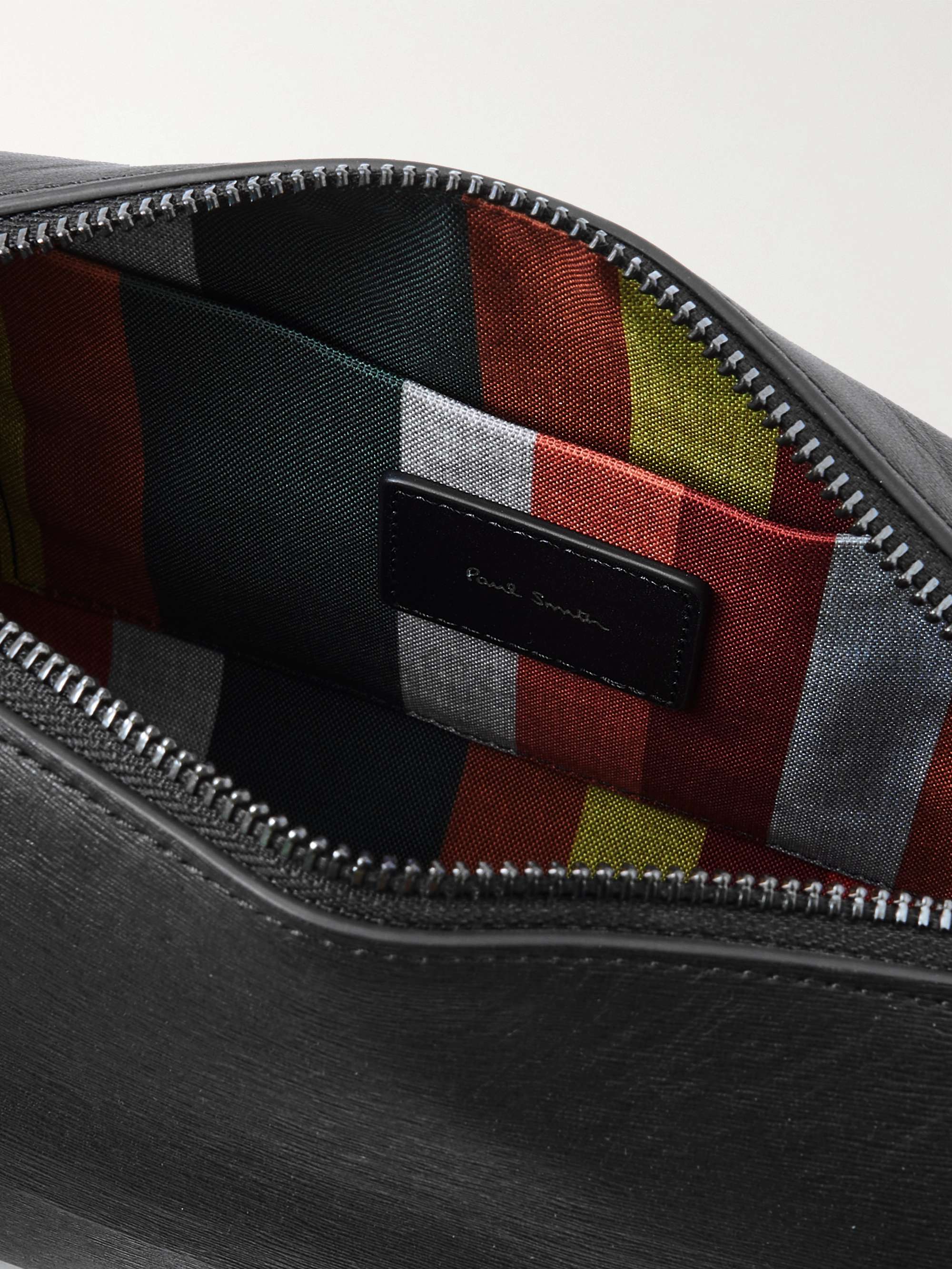 PAUL SMITH Embossed Textured-Leather Messenger Bag