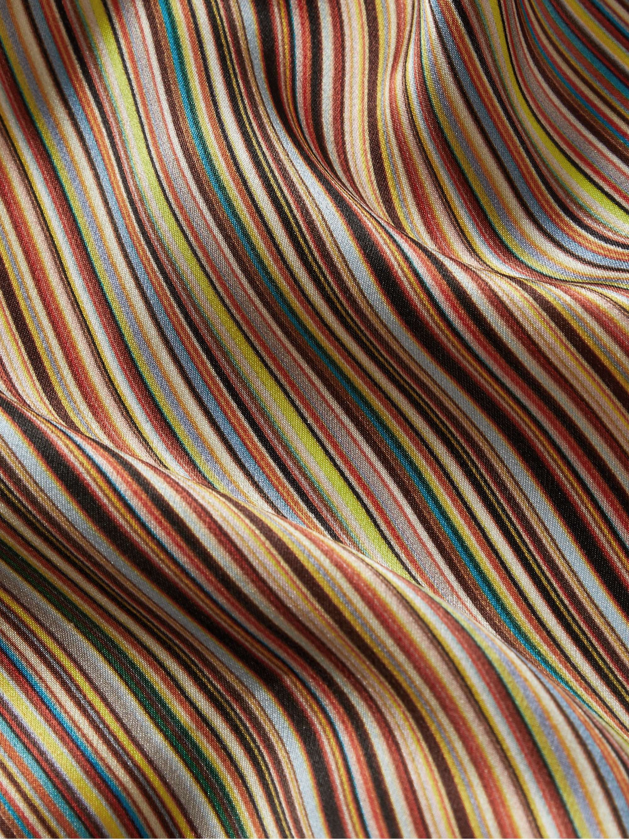 PAUL SMITH Striped Silk-Satin Pocket Square