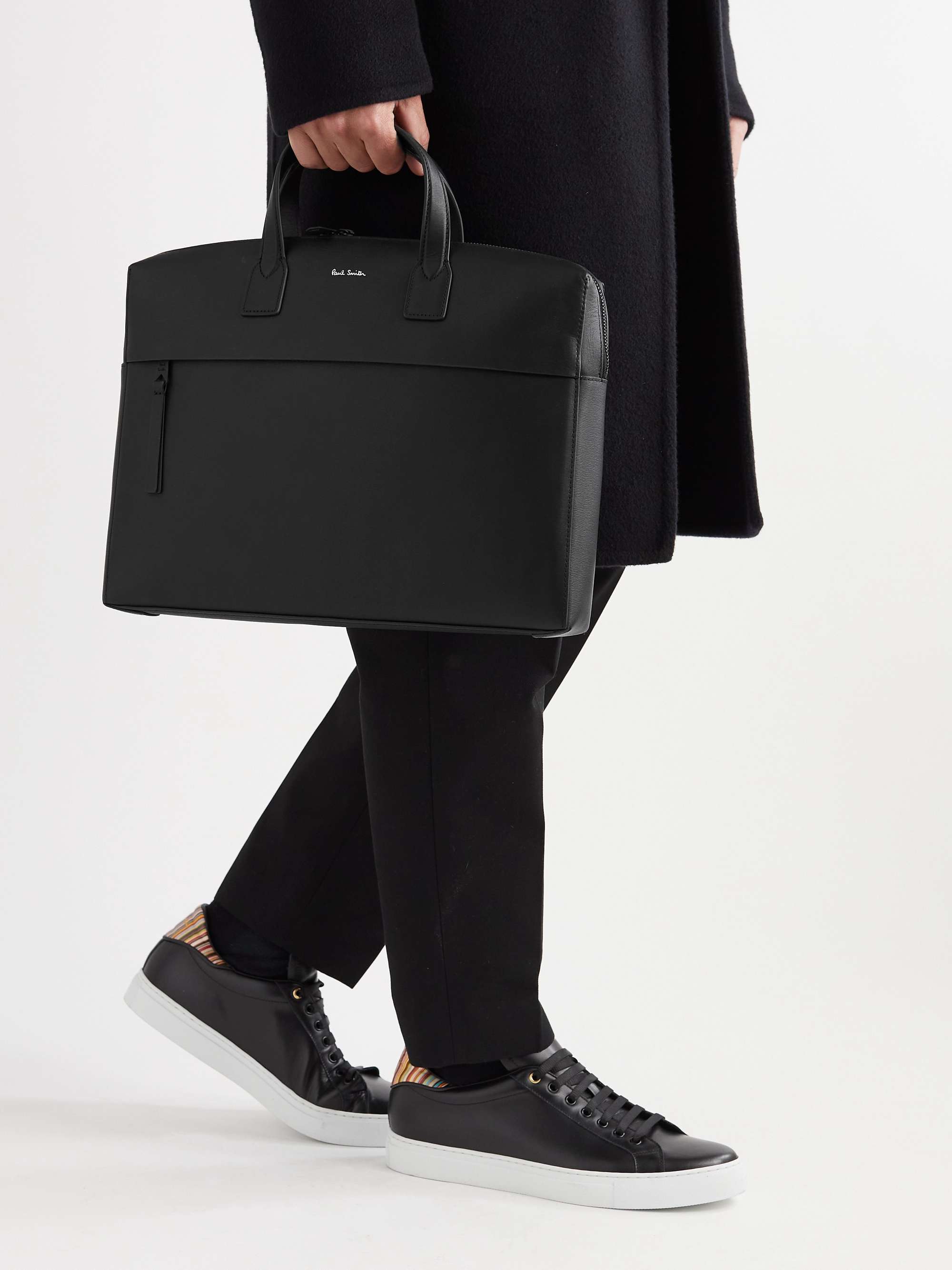 PAUL SMITH Embossed Textured-Leather Briefcase