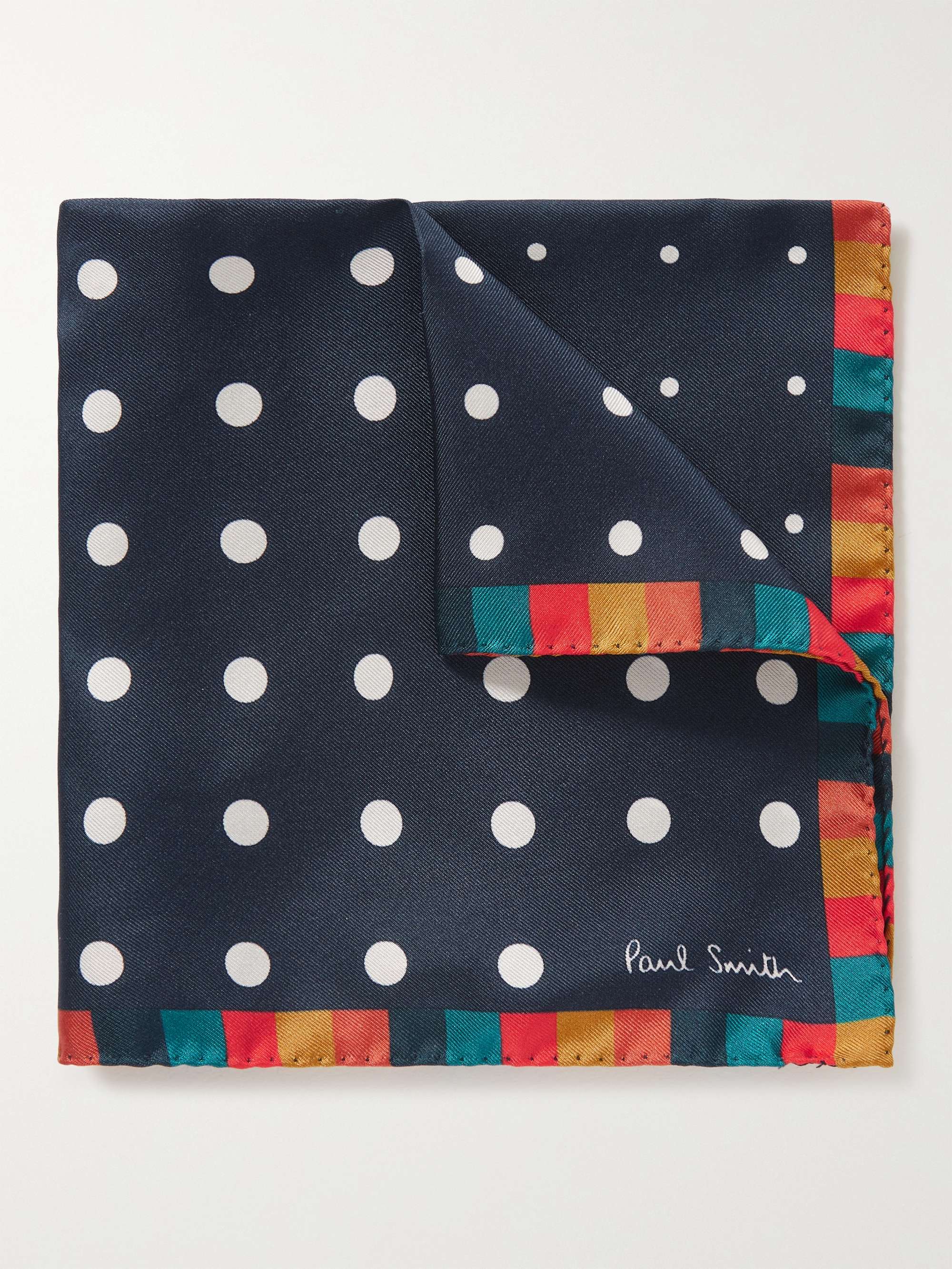 PAUL SMITH Printed Silk-Twill Pocket Square