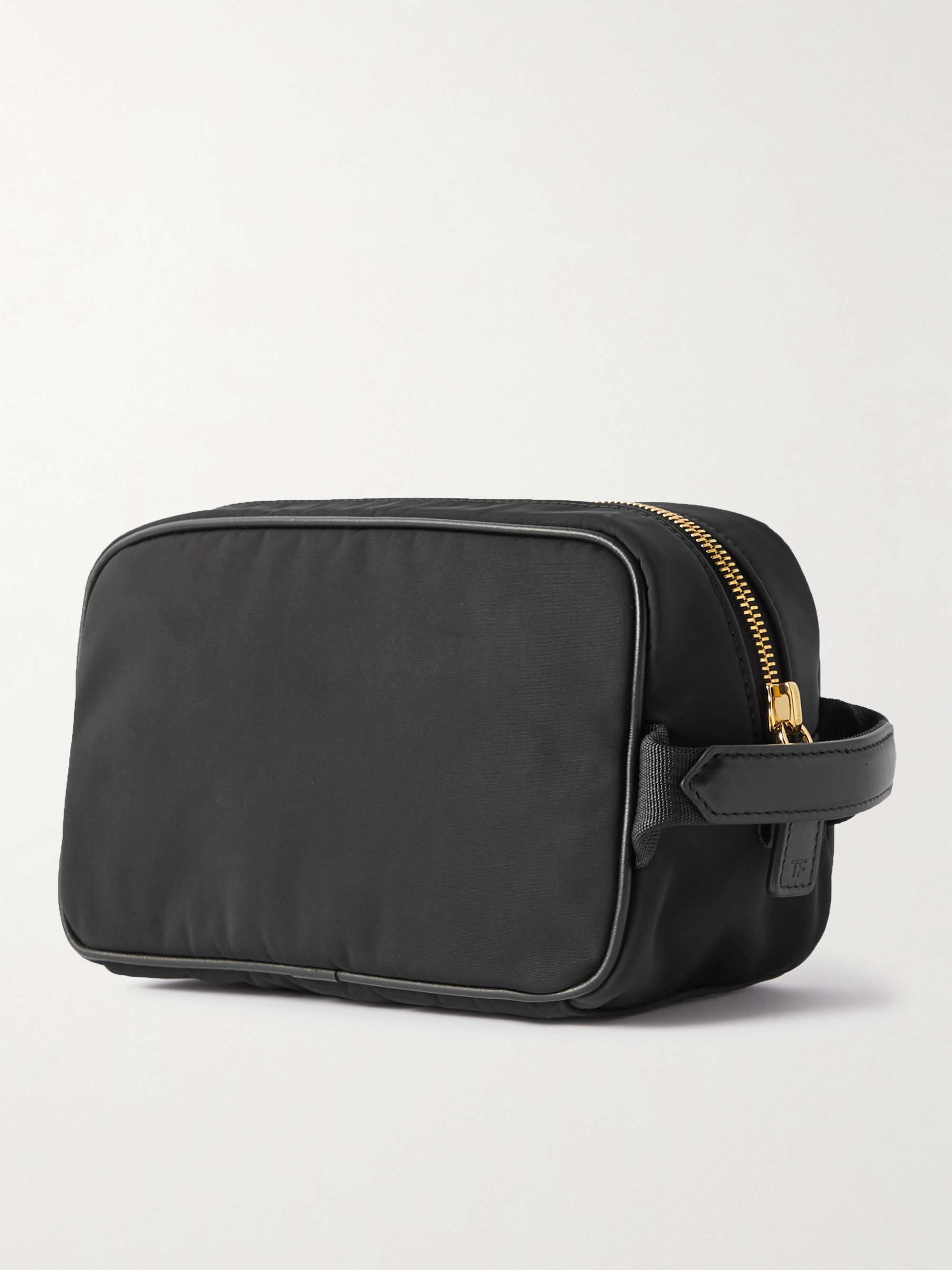 TOM FORD Leather-Trimmed Nylon Wash Bag