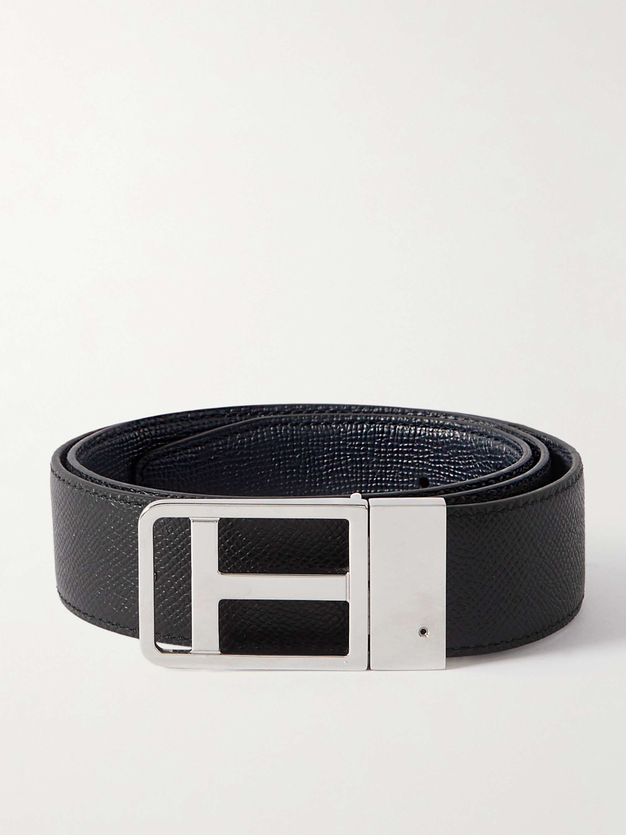 3.5cm Reversible Full-Grain Leather Belt