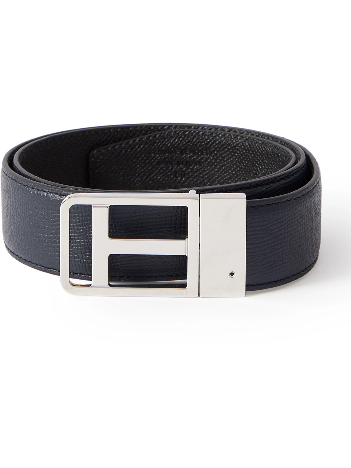 TOM FORD - 3.5cm Reversible Full-Grain Leather Belt - Men - Black - EU 85