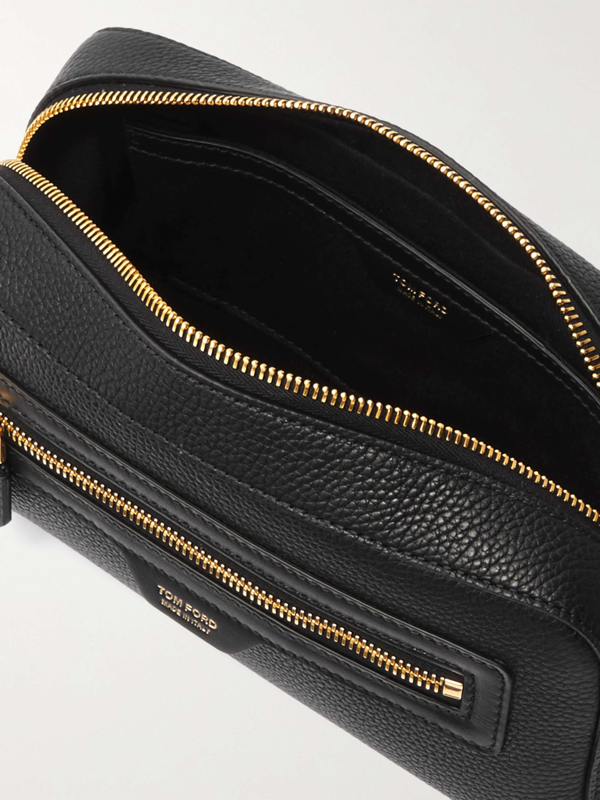 TOM FORD Full-Grain Leather Wash Bag for Men | MR PORTER