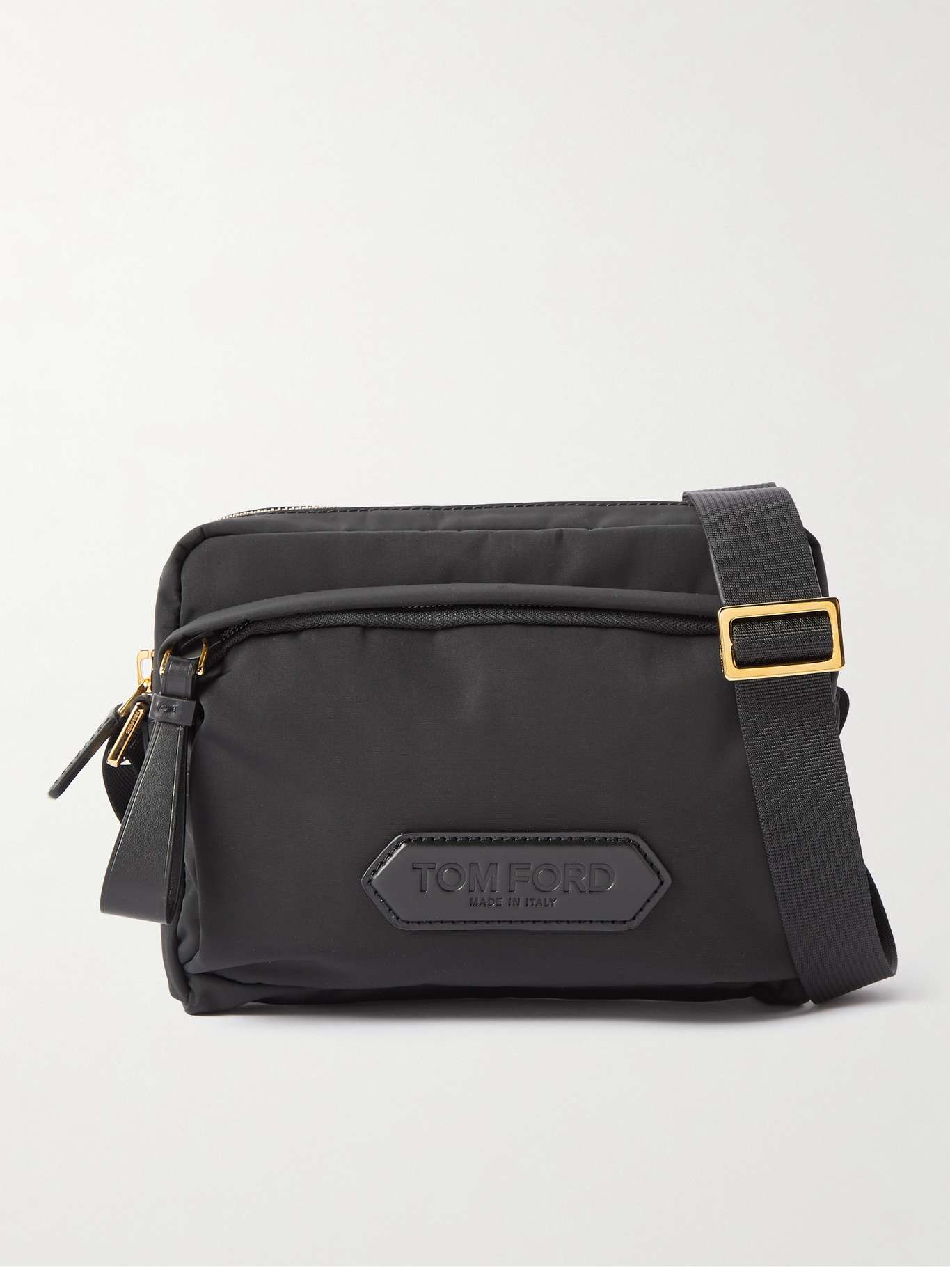 TOM FORD Leather-Trimmed Nylon Messenger Bag for Men | MR PORTER